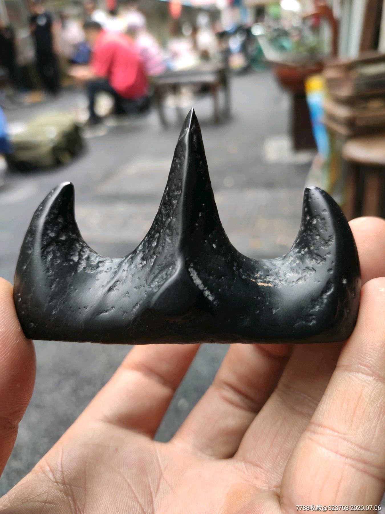 晚清.灵璧石质山型笔架