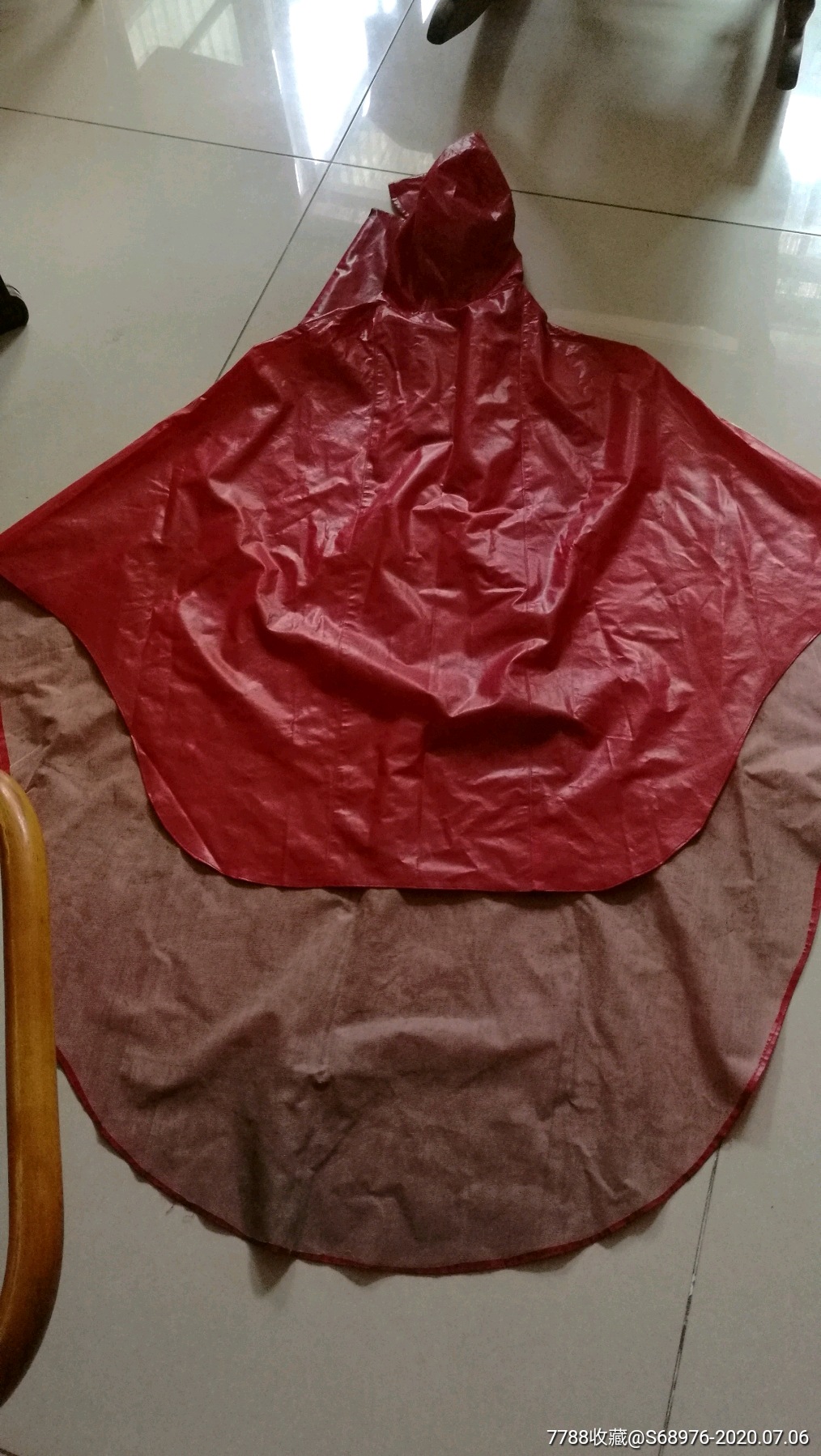 老雨衣80年代老雨披带原袋飞燕牌天津卫津化工厂出品值得收藏做年代戏