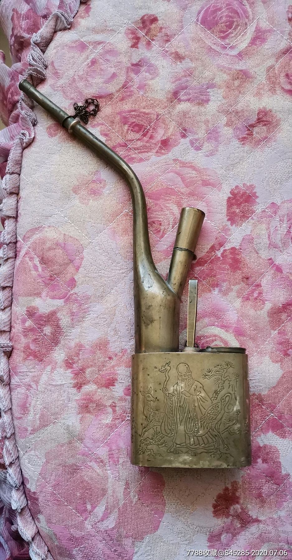 80年代(黄铜寿星水烟壶)