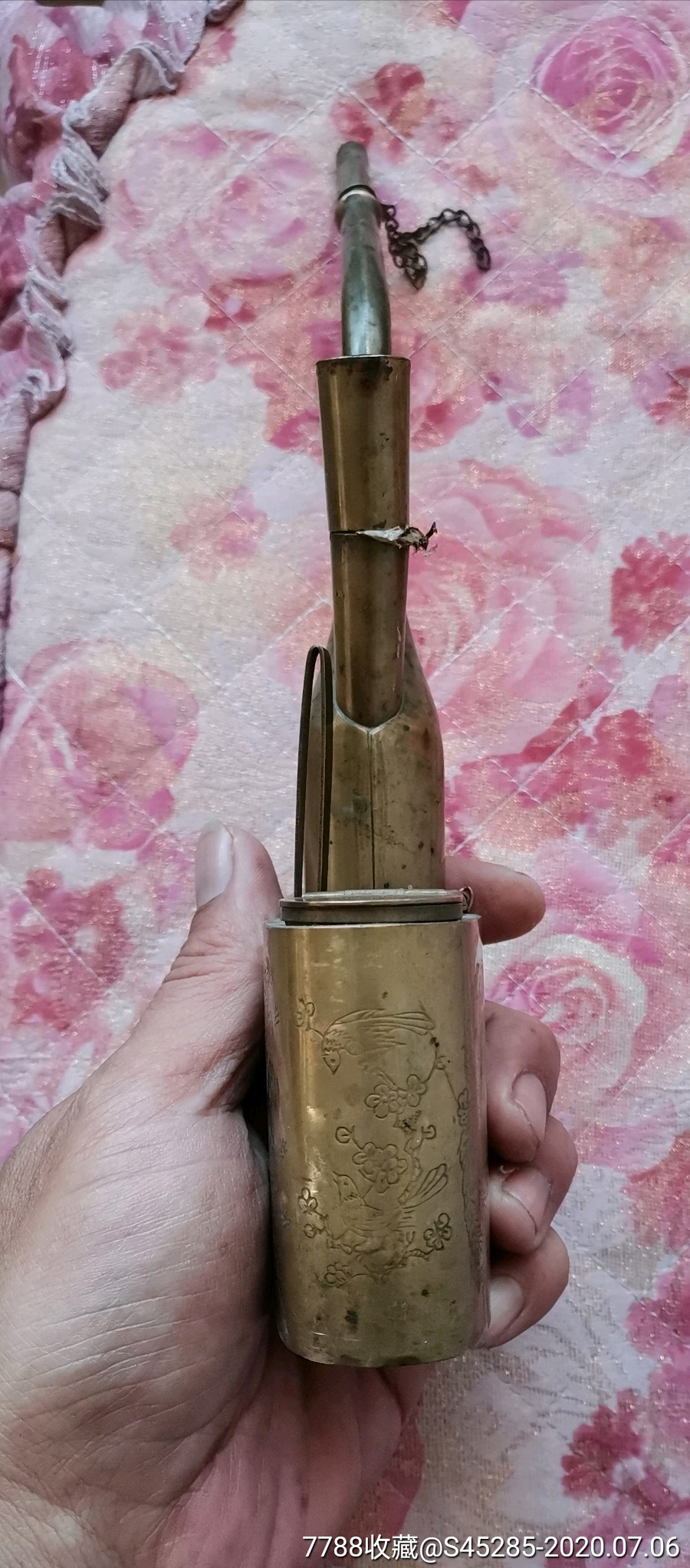 80年代(黄铜寿星水烟壶)