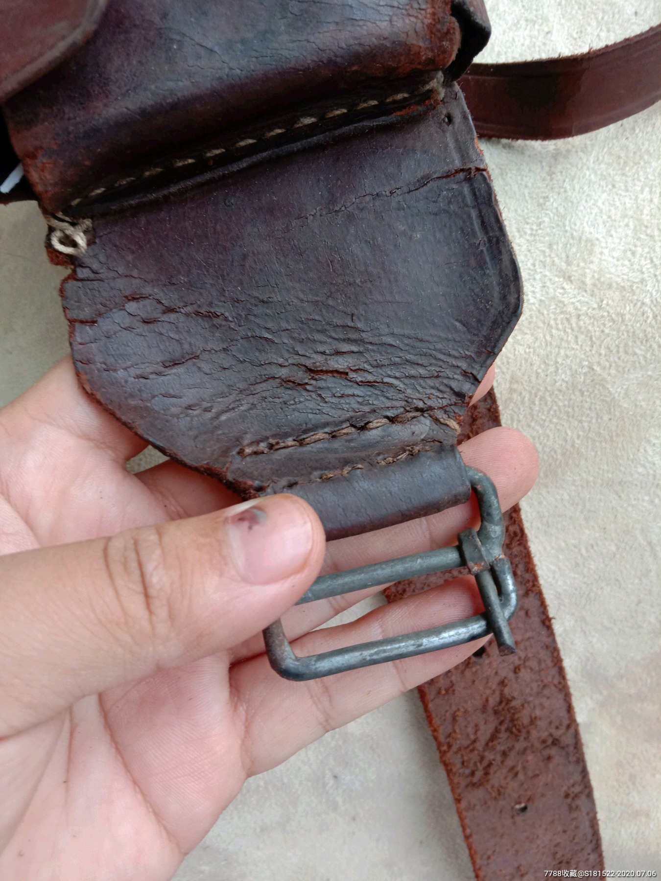 民国时期二战抗战中正七九皮质弹包老物件