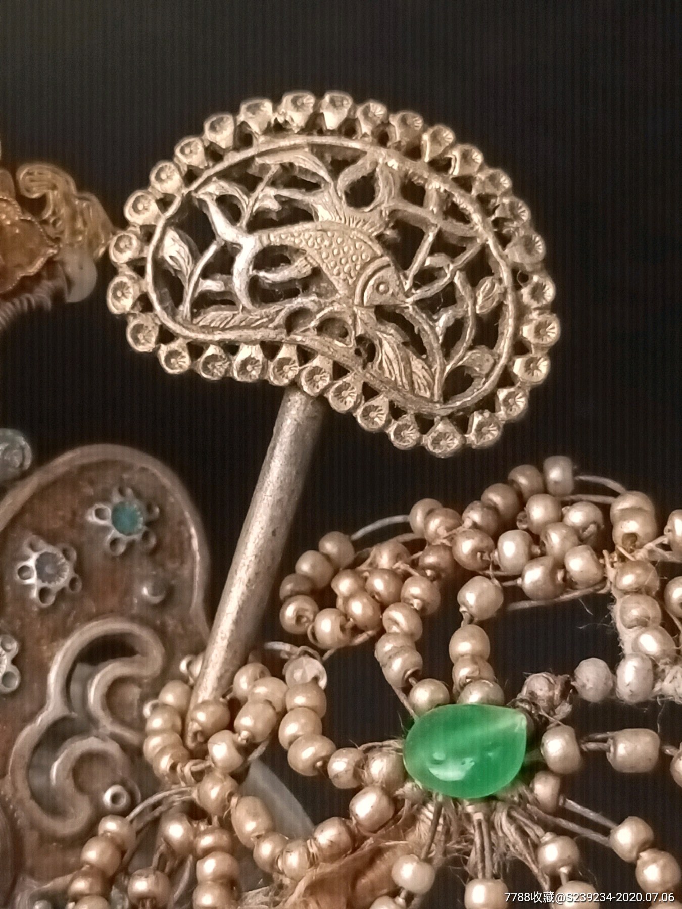 清代古董金银器老银器老银鎏金鱼草纹小发簪簪子发钗配汉服影视