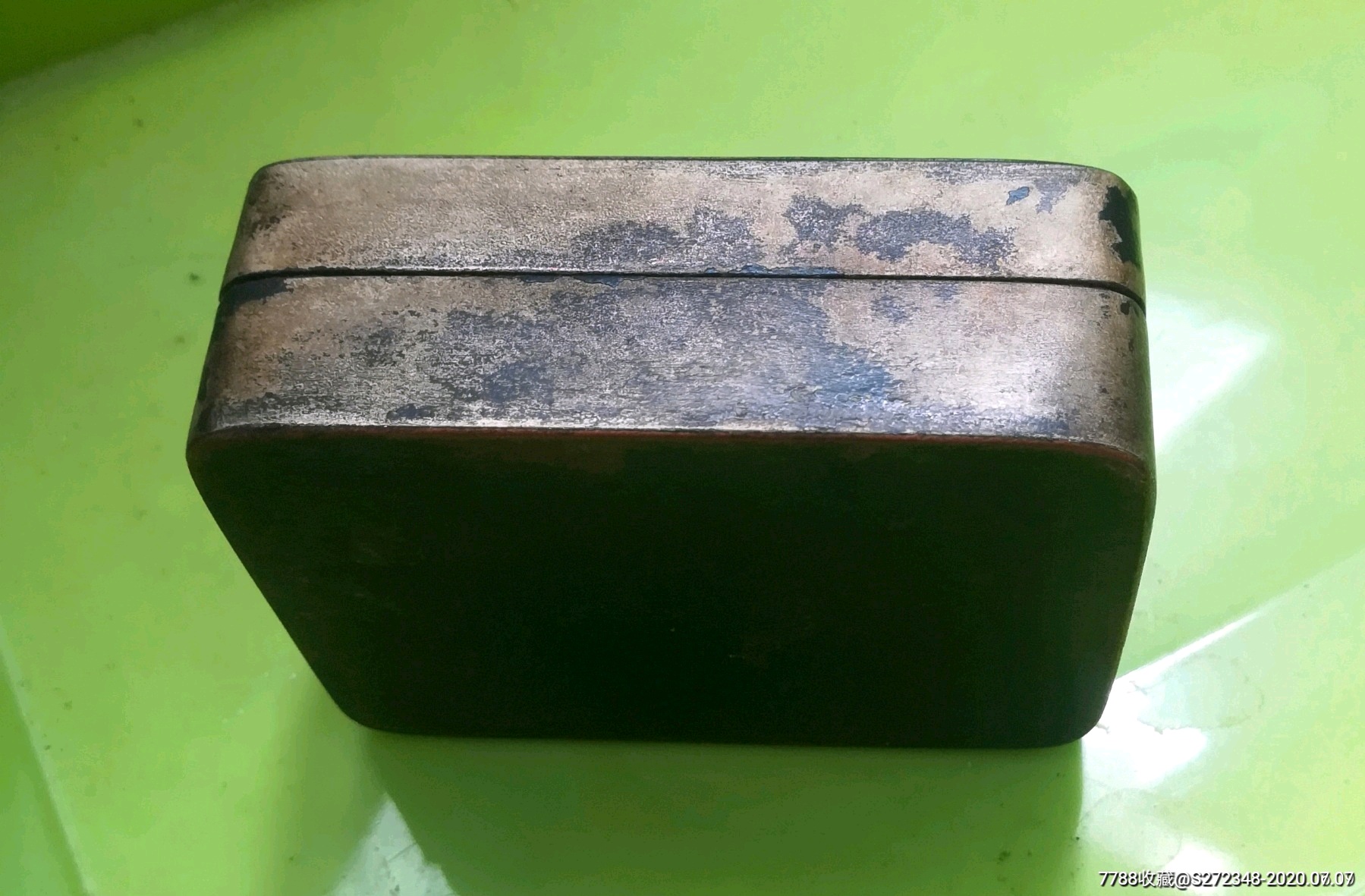 万昌款陈半丁画稿白铜墨盒