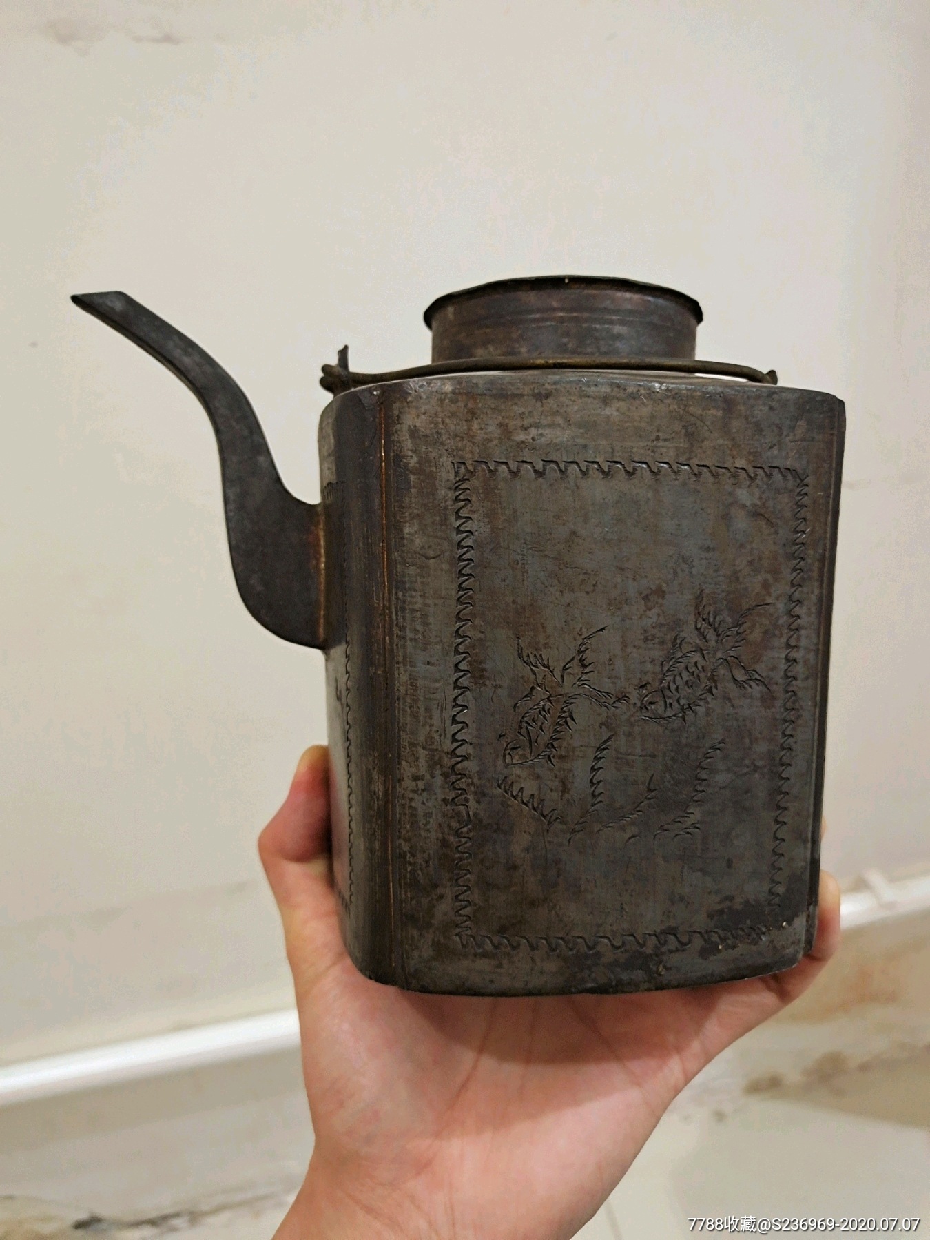 老物件清饭店祖传老茶壶