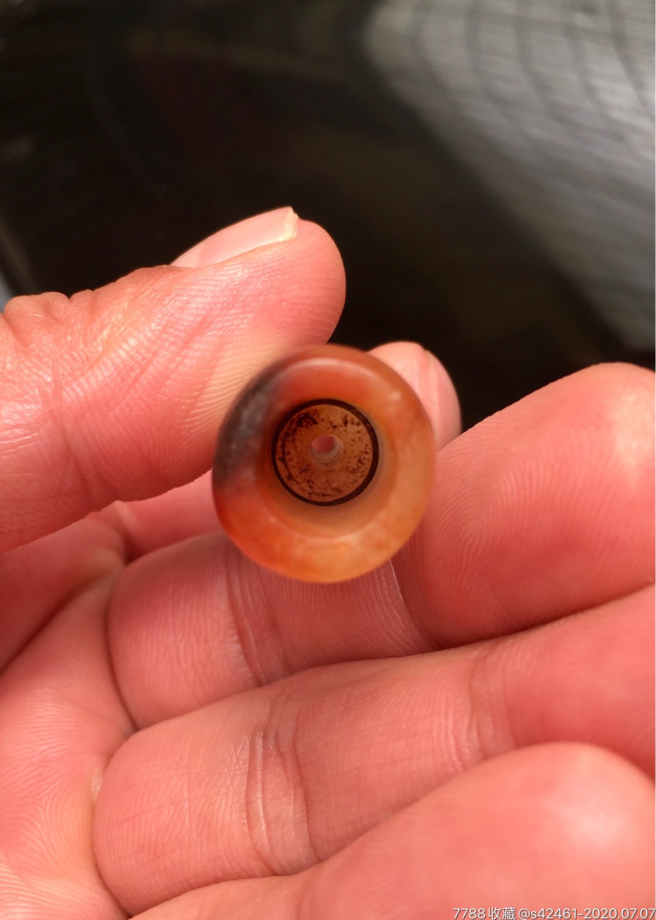 清代老翡翠冰地红翡烟嘴