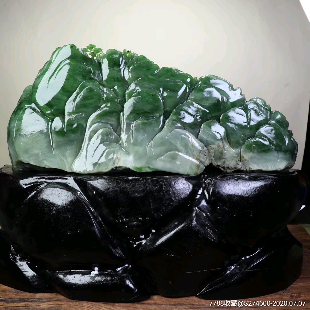 59800包邮和田碧玉山水人家摆件,不可复制,土豪老板来_价格59800.