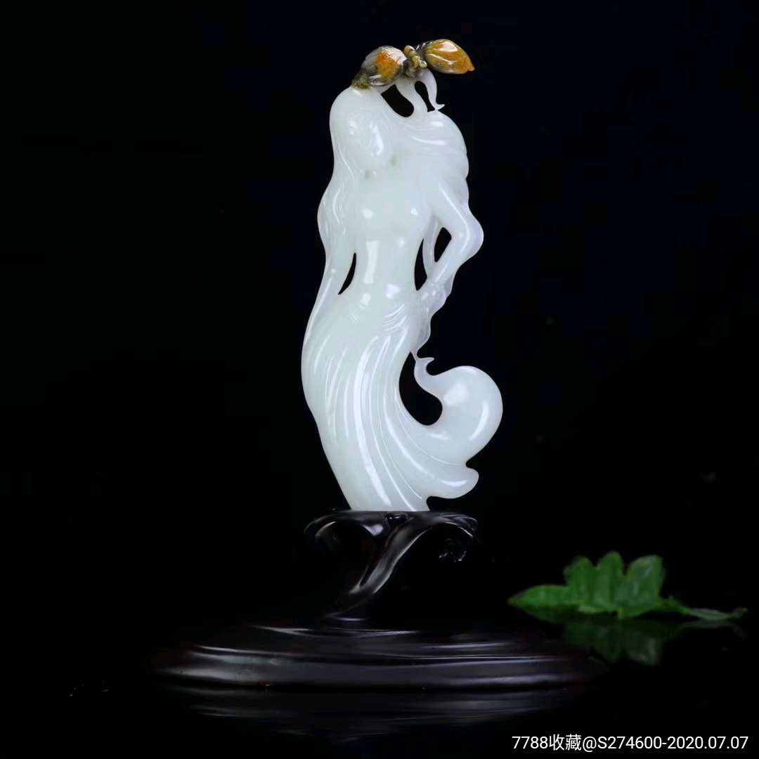 和田玉白玉玉贵人摆件,不可复制,土豪老板来