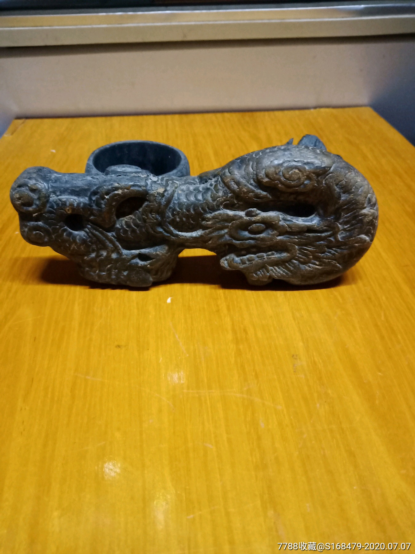 清代老木匠龙纹墨斗(少见)