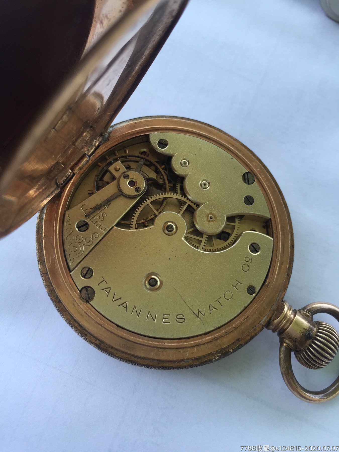 三开盖全包金怀表