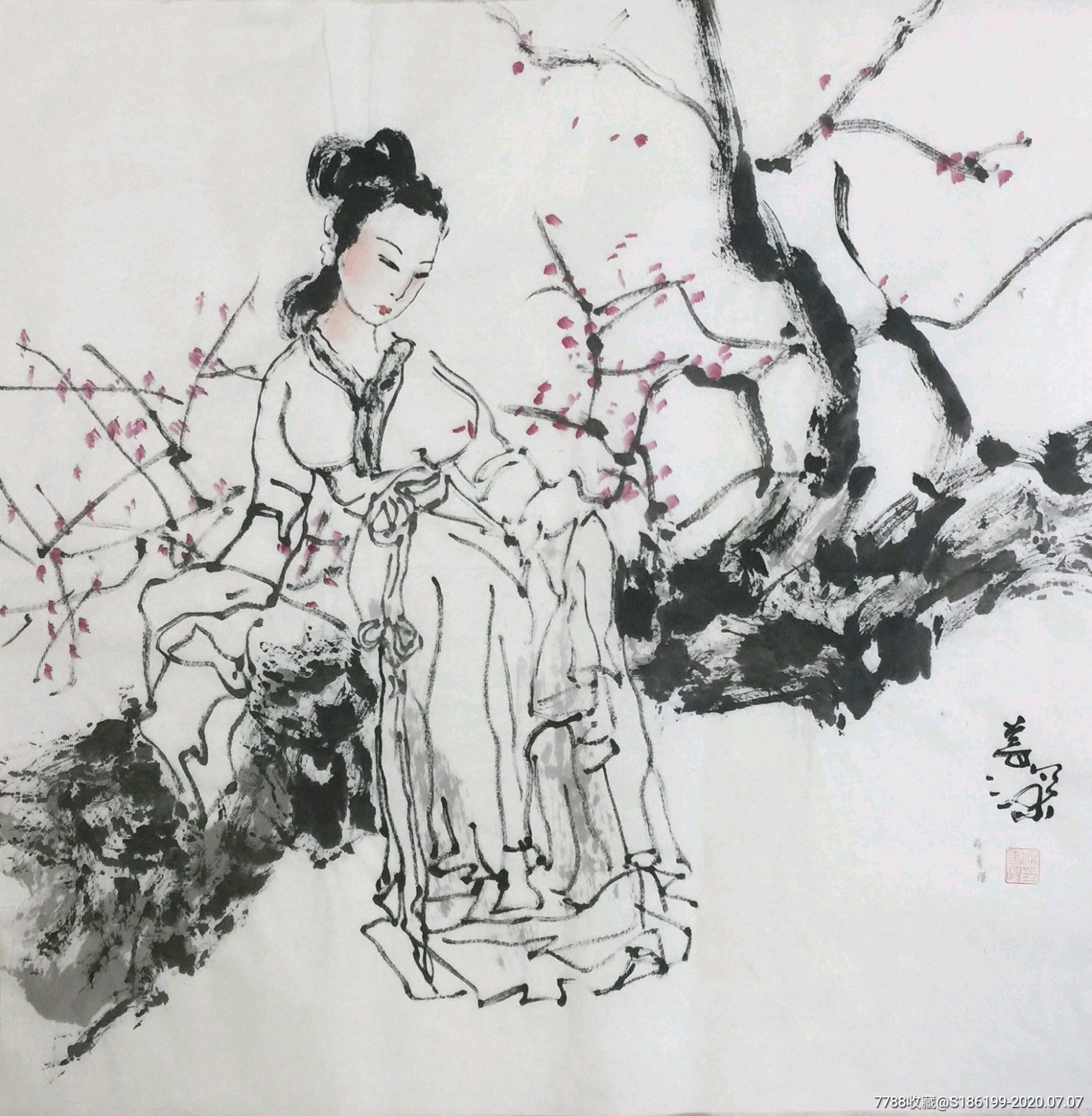 【杨善深】●著名画家,手绘四尺斗方人物画