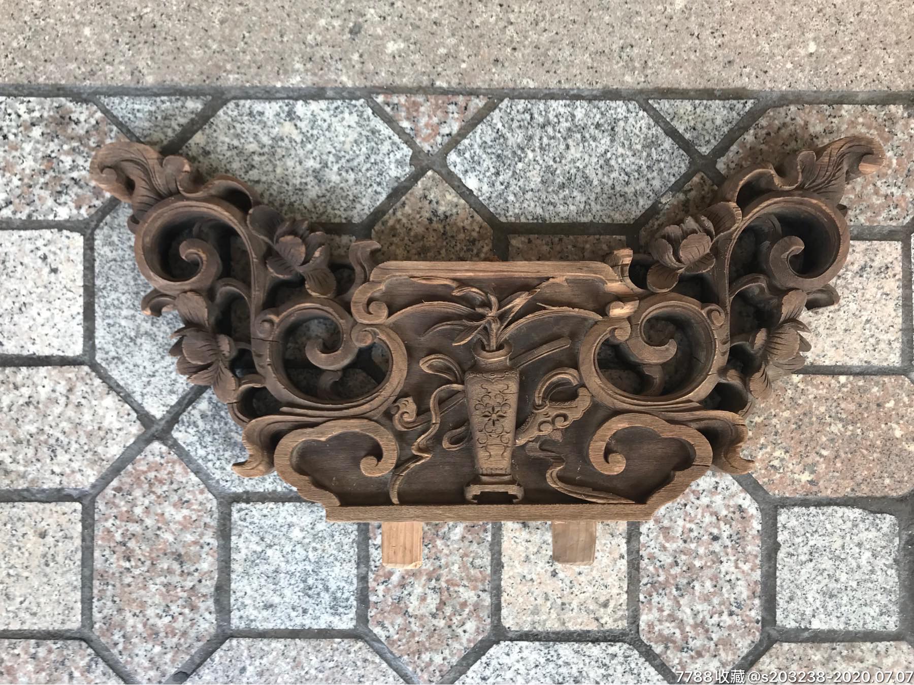 清代镂空雕板一块