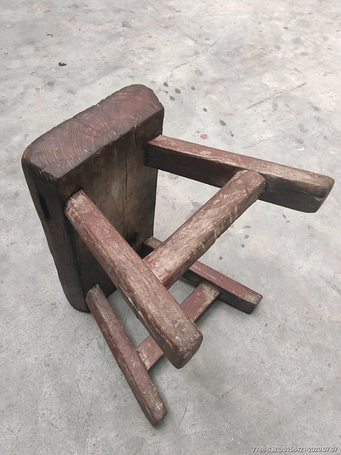 苏作柞桑木农家老小凳