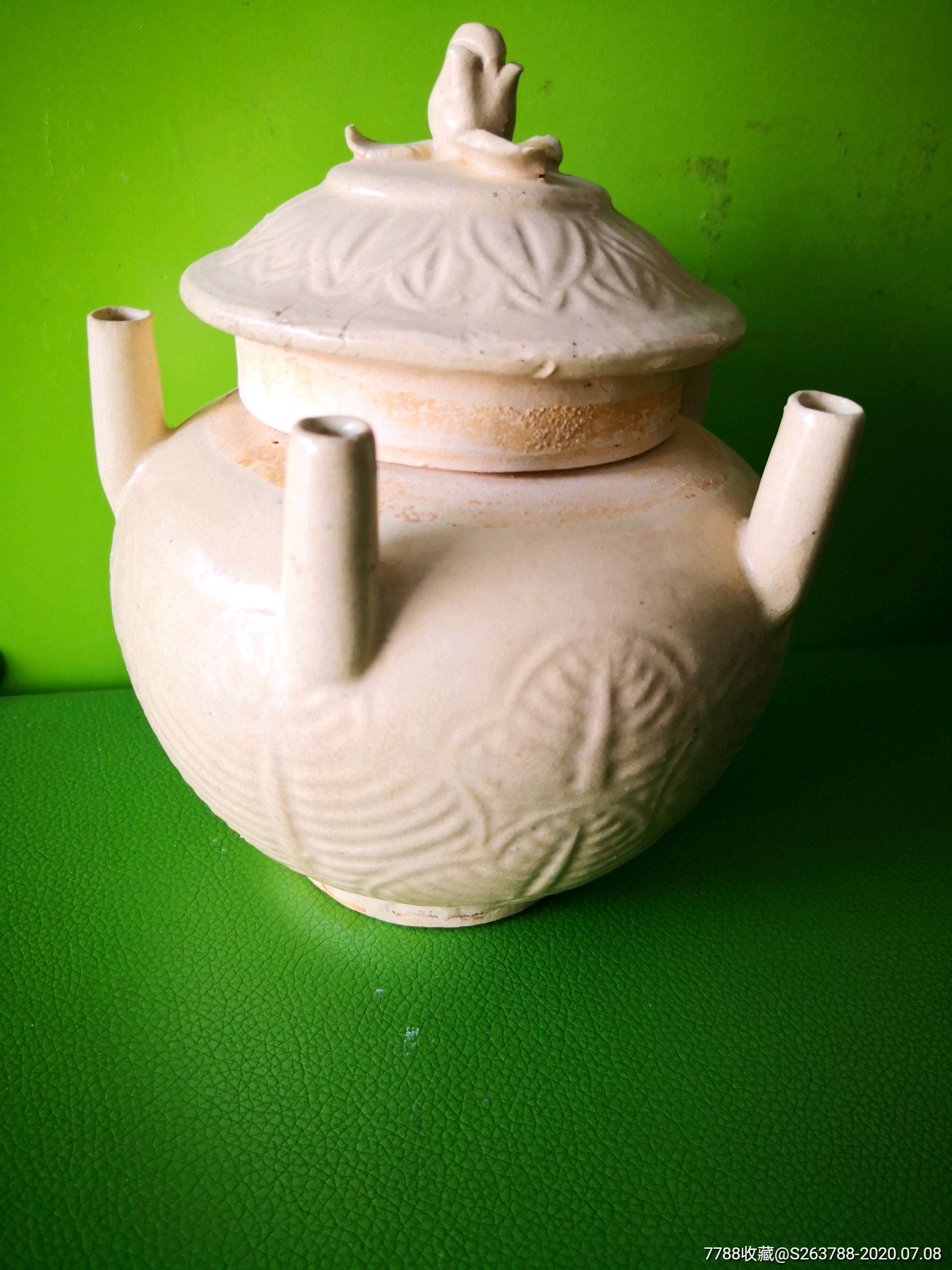 湘湖窑五管刻花瓶