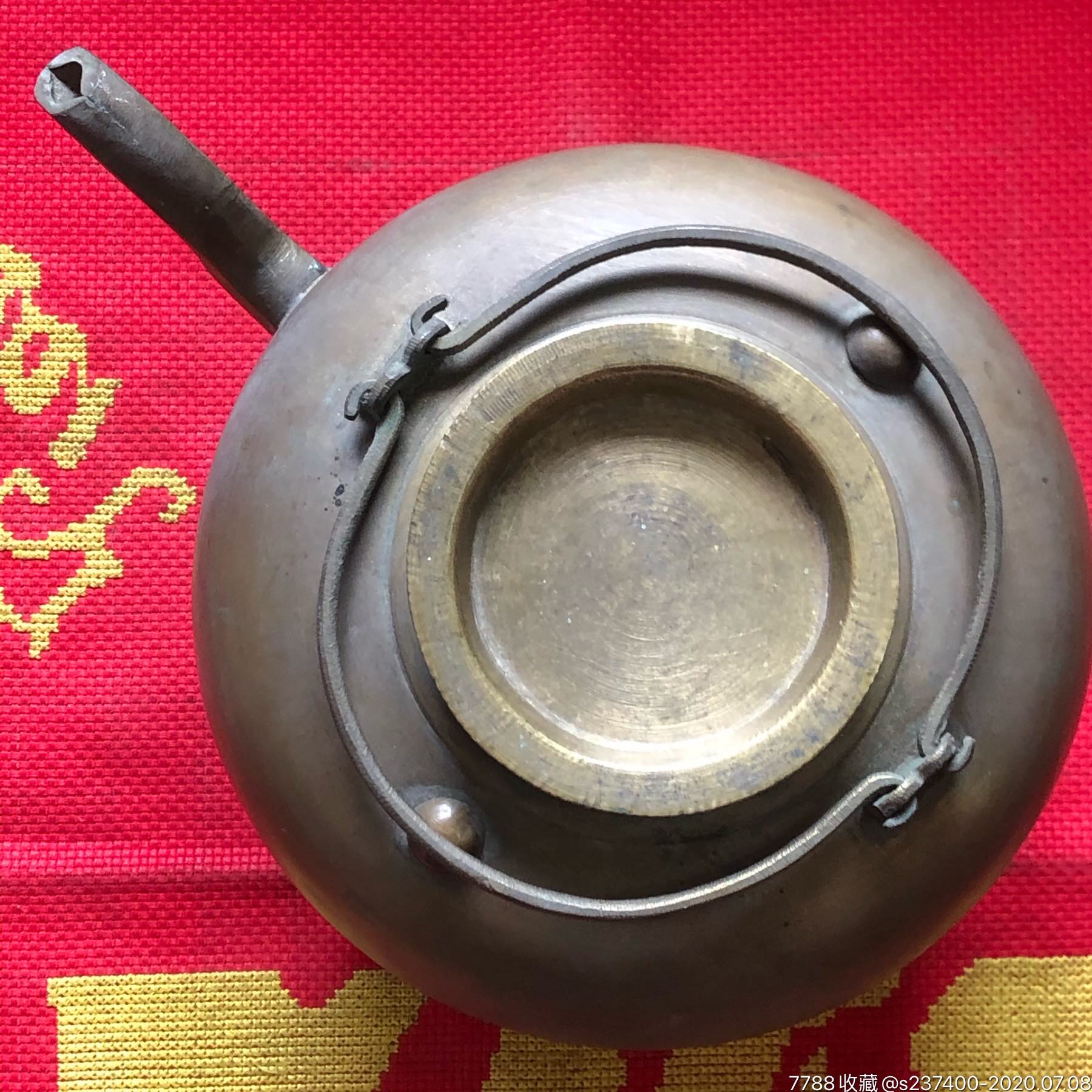 老铜壶苏作民俗手工老货大号圆铜壶6070年代大铜壶品好怀旧藏品婚庆
