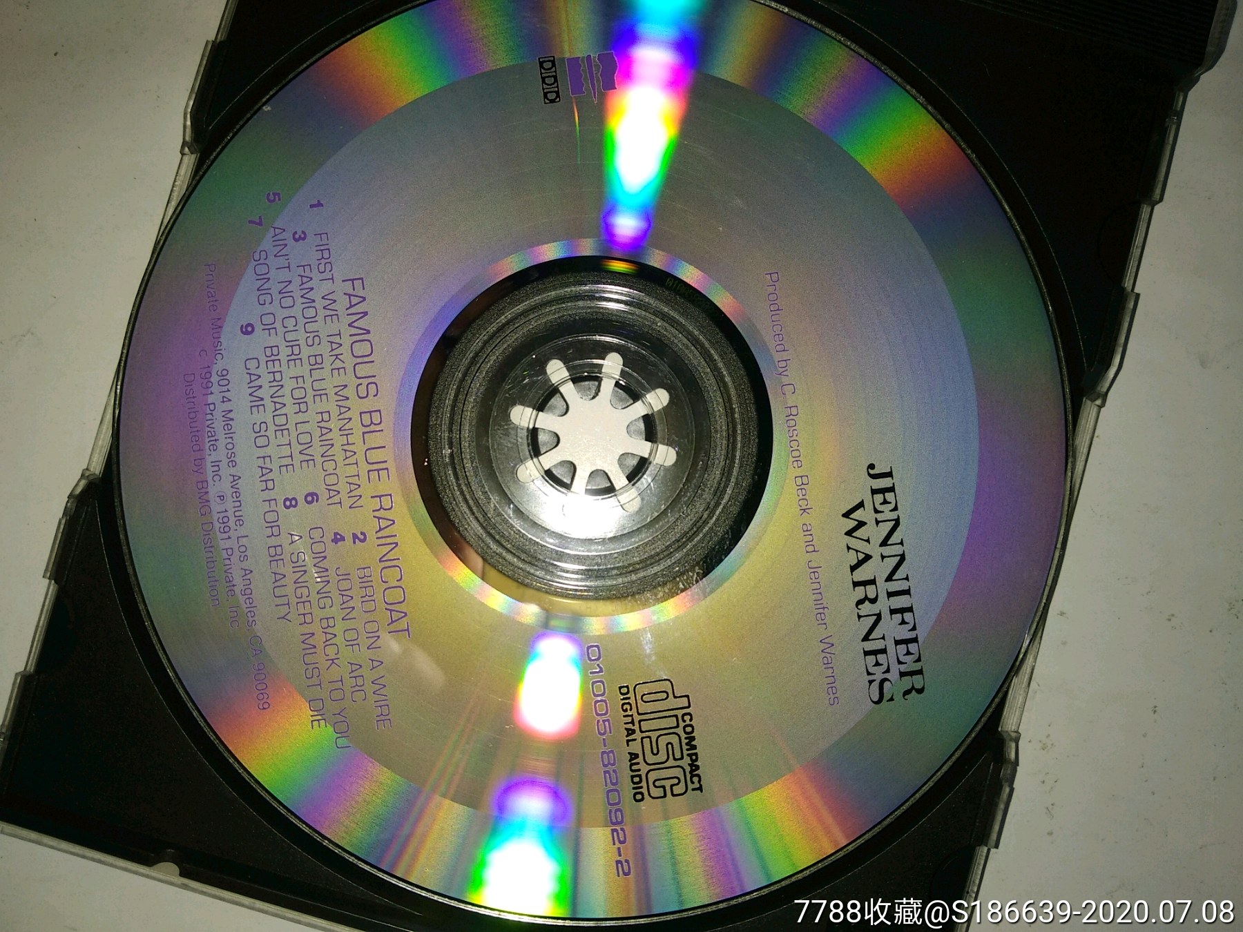 91年private唱片美版-jenniferwarnes:蓝雨衣/缕