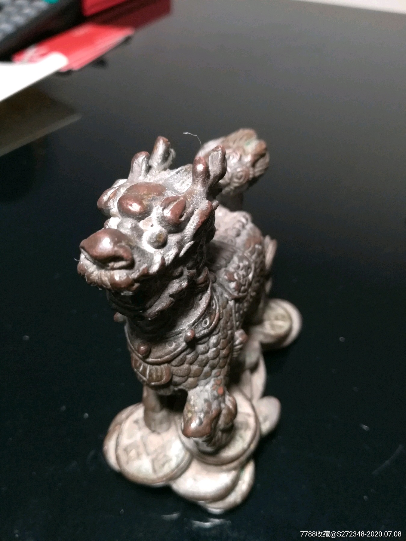 民国文房麒麟铜镇纸