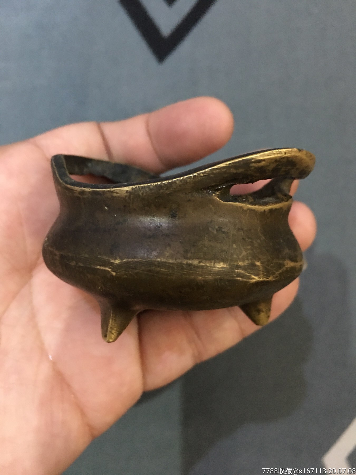 民国老铜香炉一件.