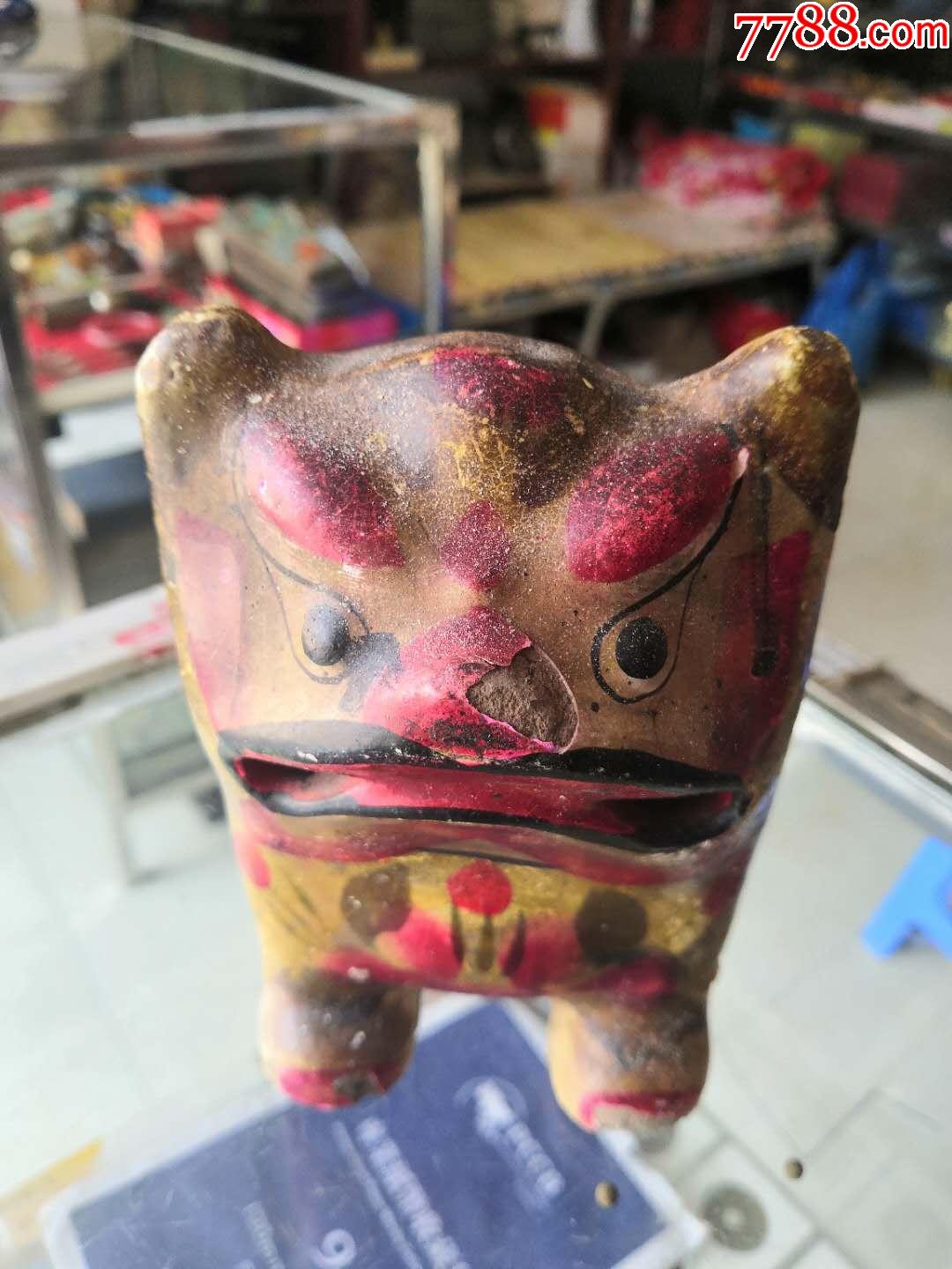 民国彩绘陶铸老虎