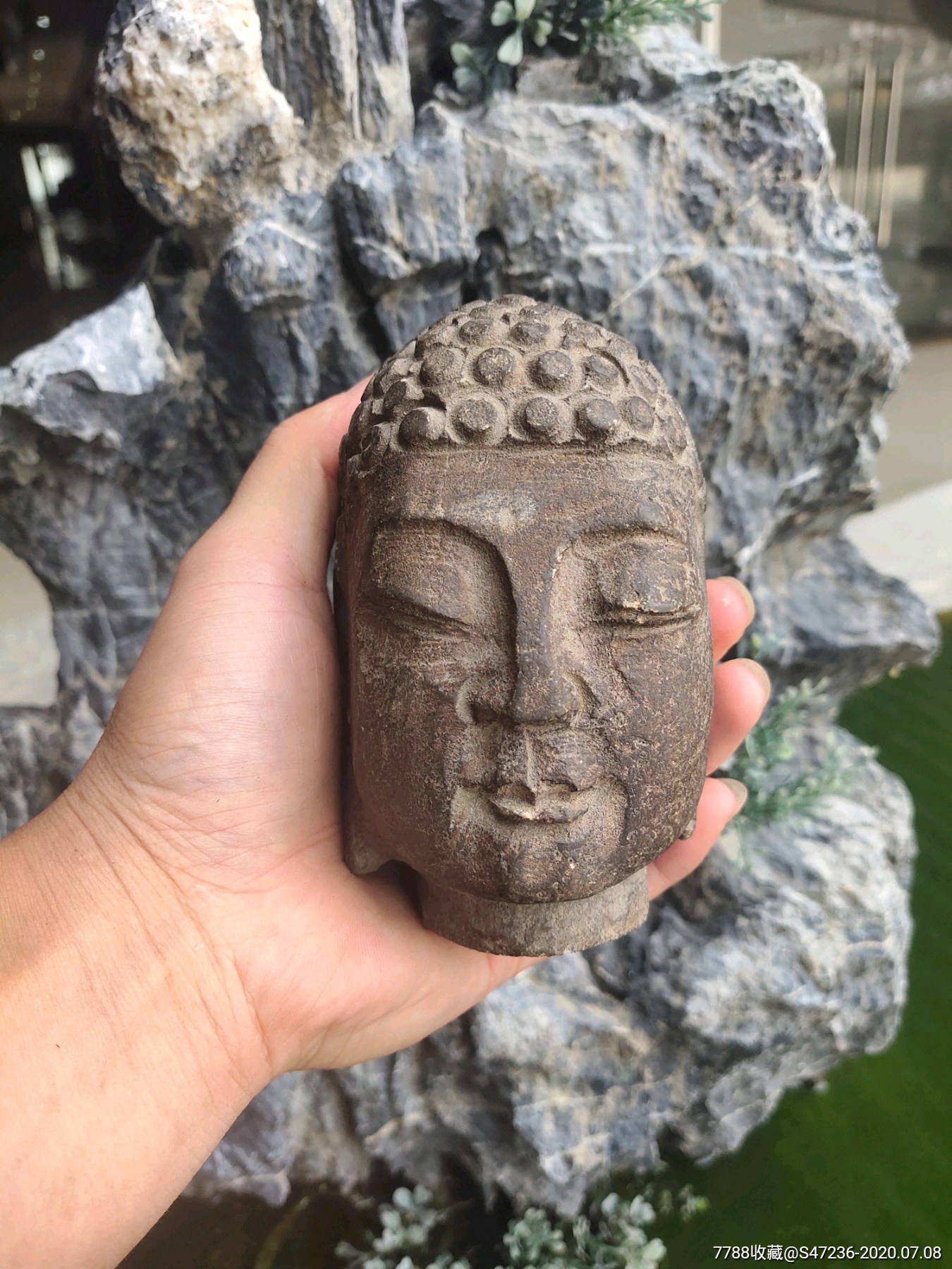 清代的石头佛头看看
