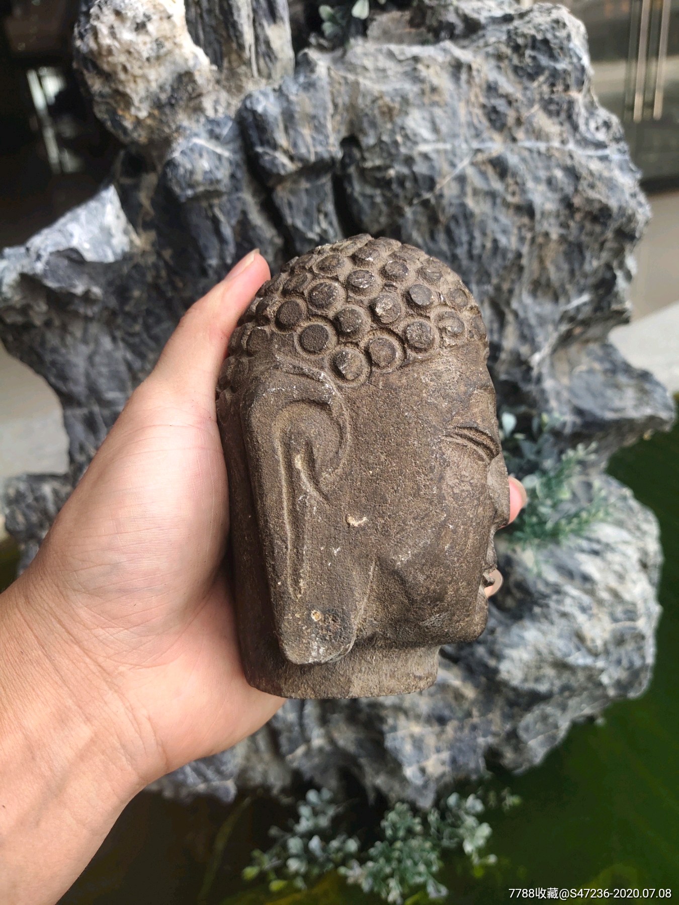 清代的石头佛头看看