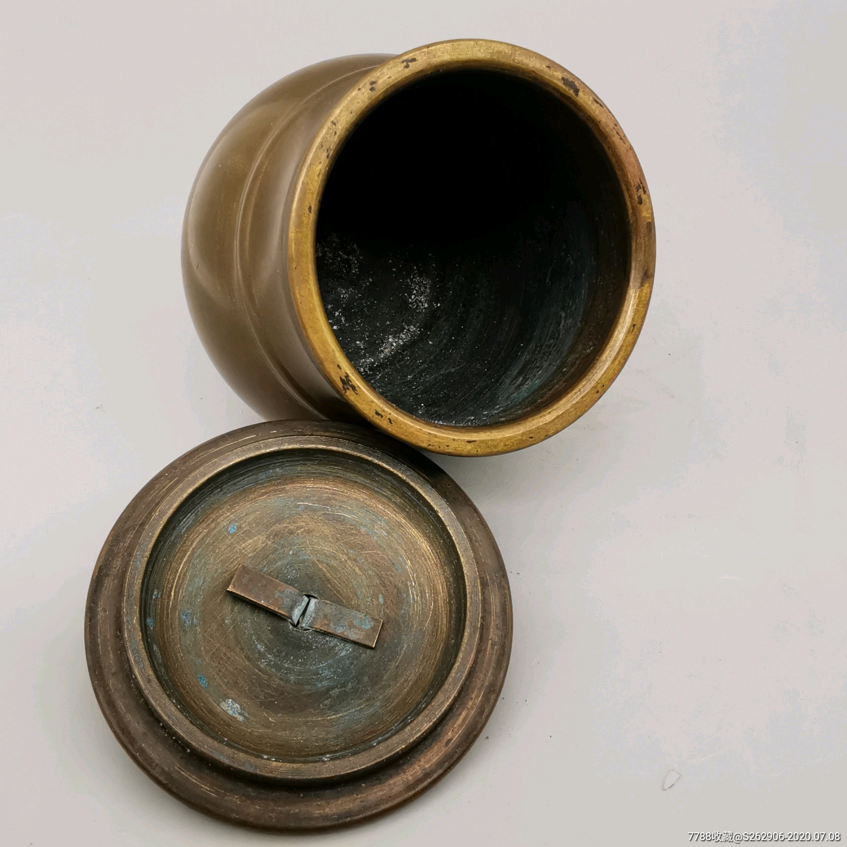 禅字款老铜香炉纯铜供佛供奉檀香焚香茶道香薰炉