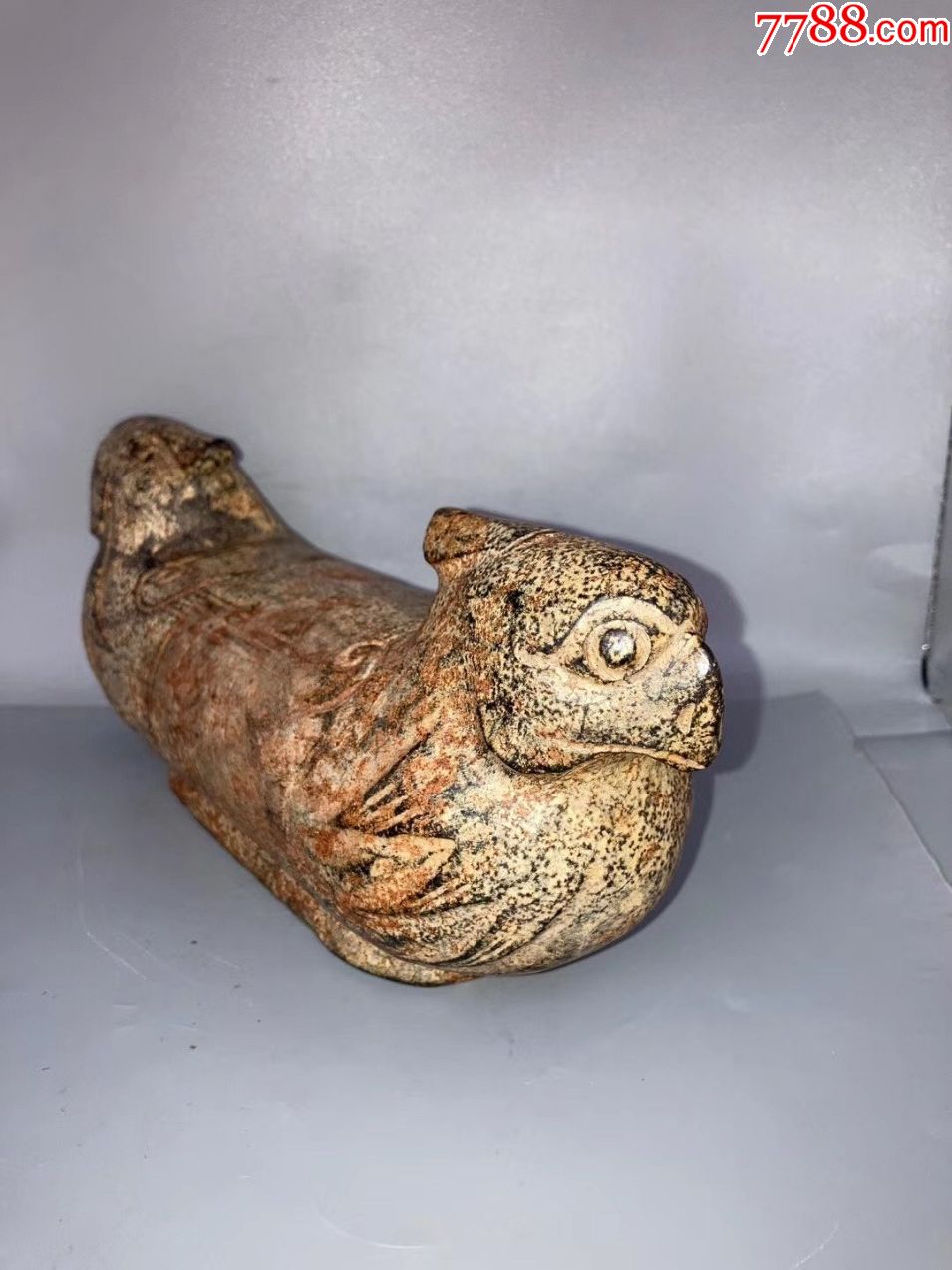 红山文化陨石摆件枕头a101s32e