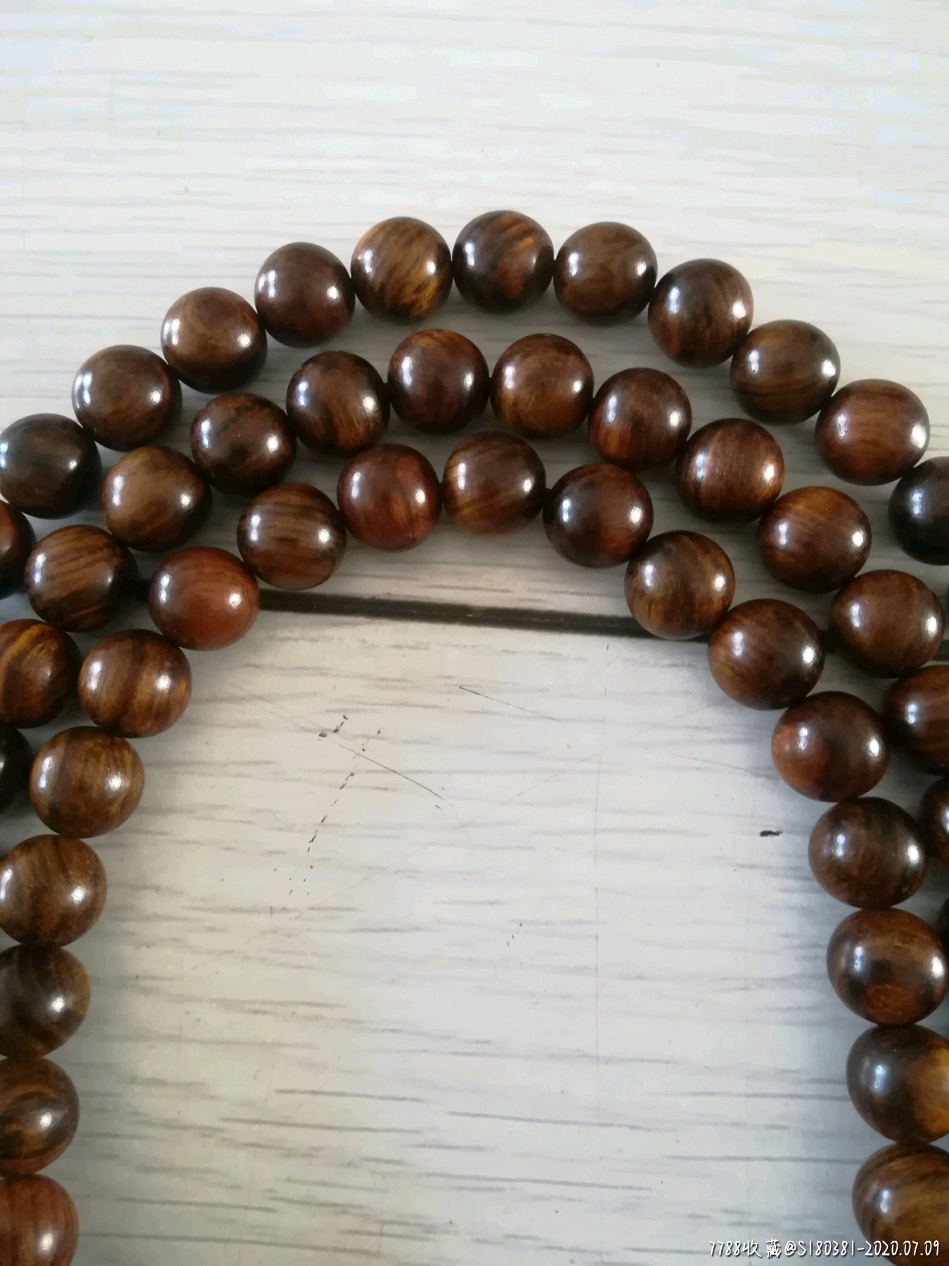 文玩杂项实木花梨木手串男女士多层手链10直径佛珠念珠圆珠子手持手把