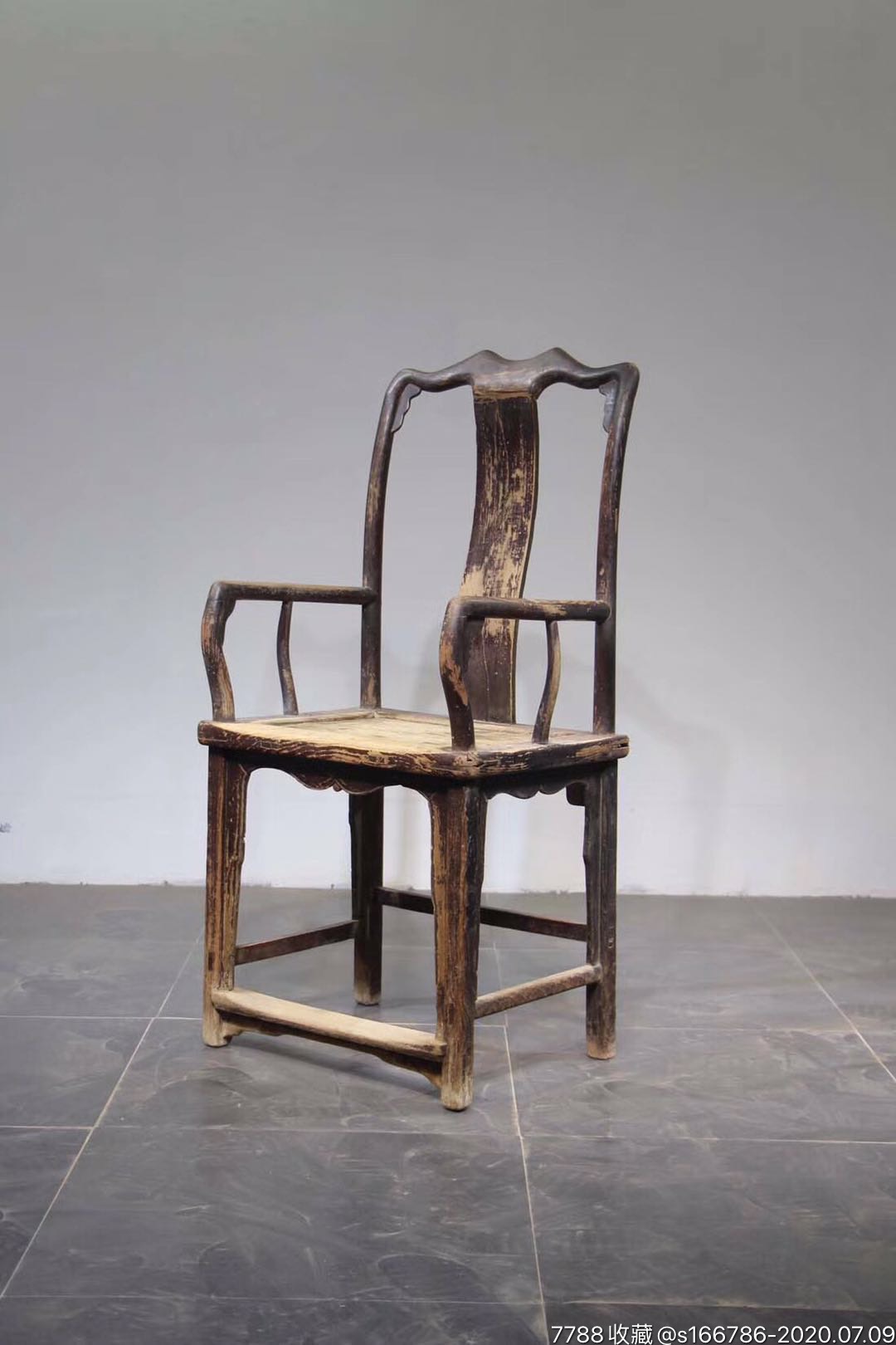 文房坐观～南官帽椅一对山西晋做老南官椅明式做工