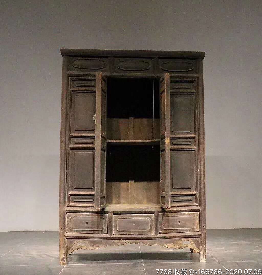 大漆书柜,,,木质,榉木,尺寸118-180-55-完整,明代,品相如图