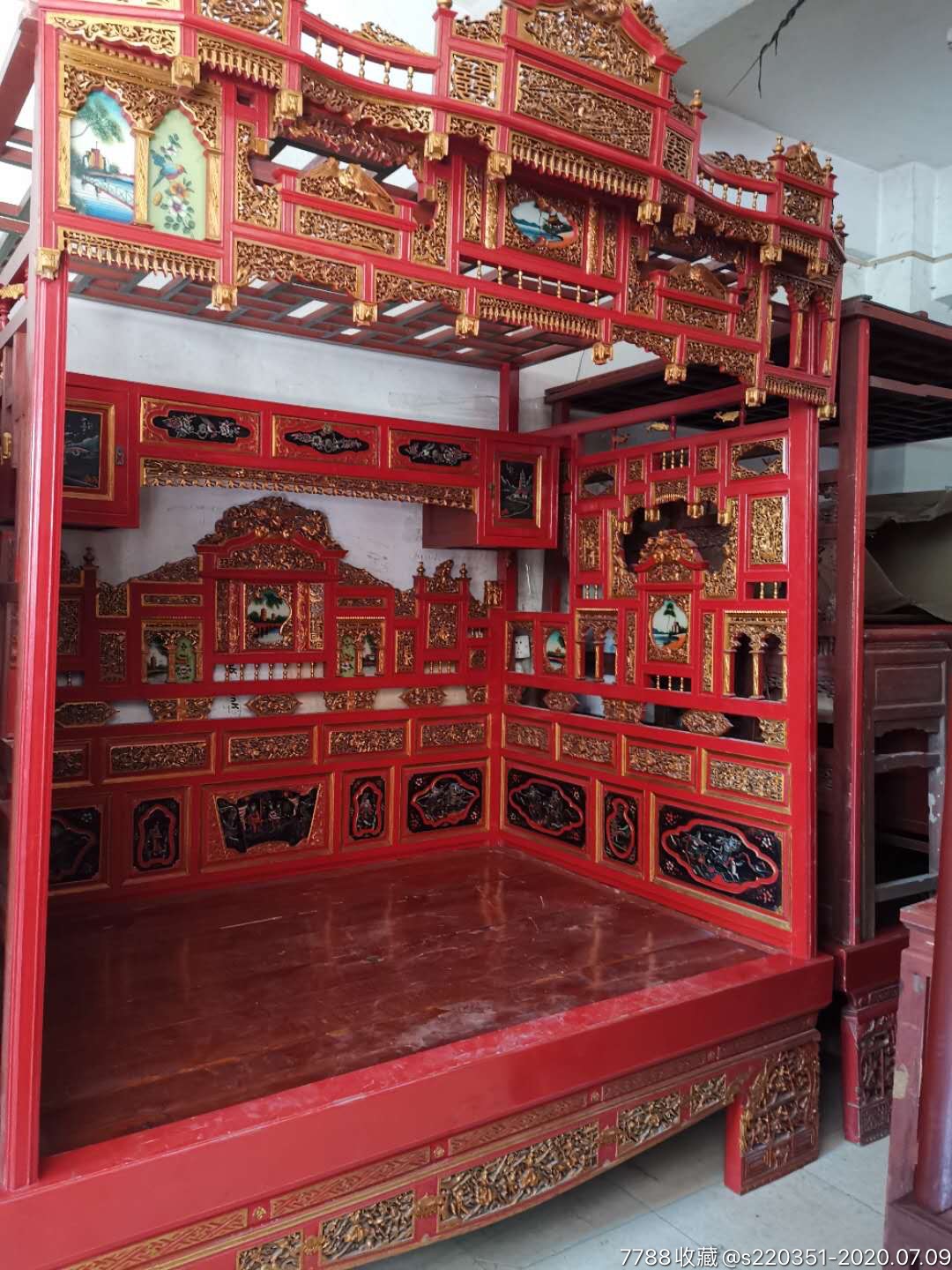 老式家具床全品完整漂亮