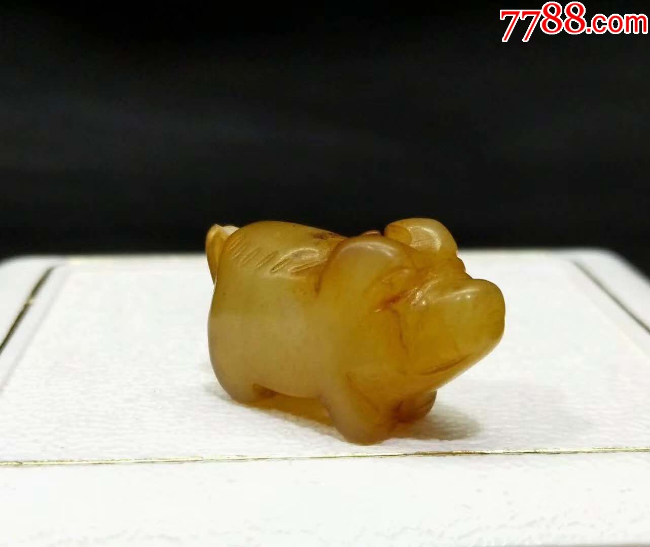 海外回流清末民国玉猪挂件首饰饰品收藏-其他玉石/玉器