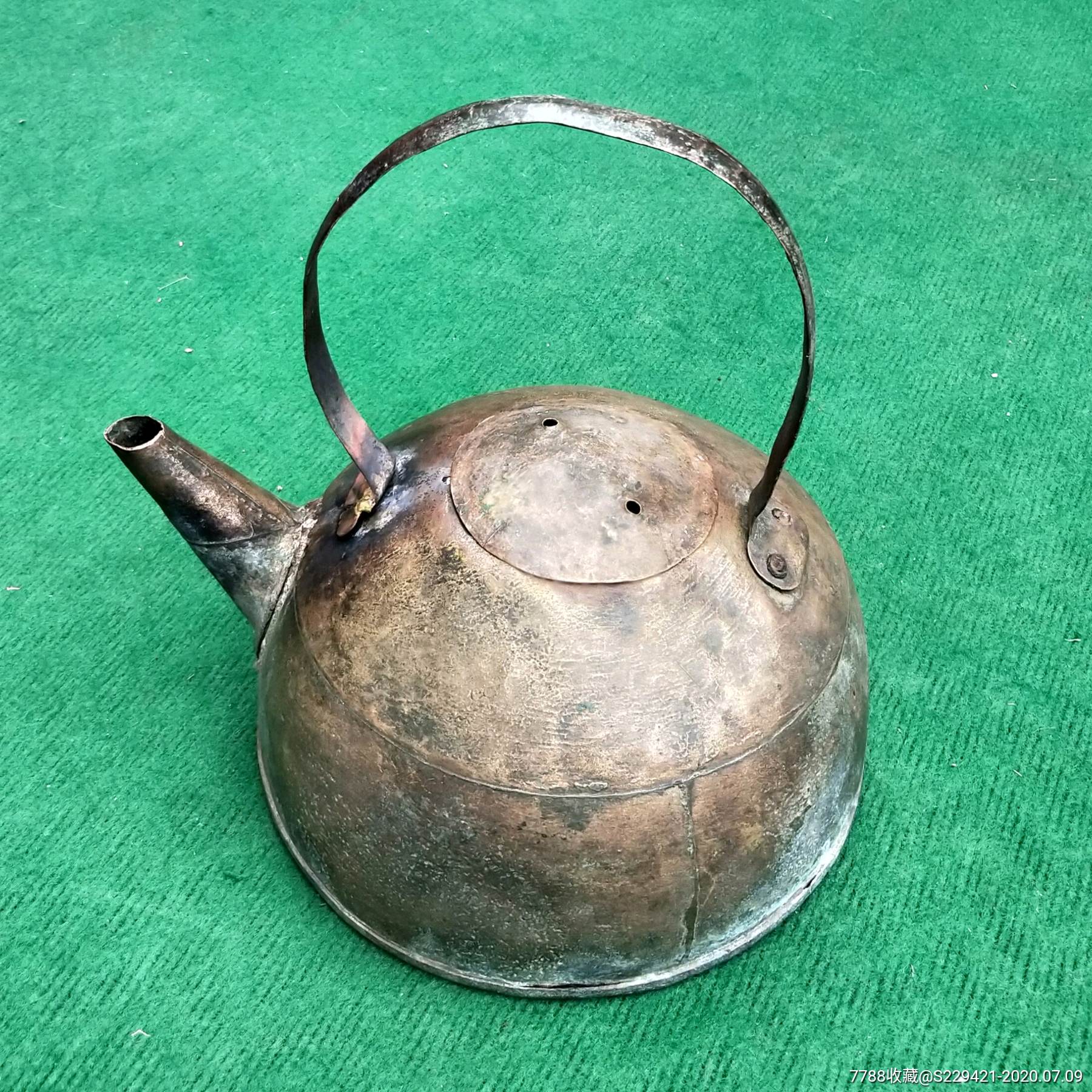 清代黄铜烧水壶古董铜器茶壶