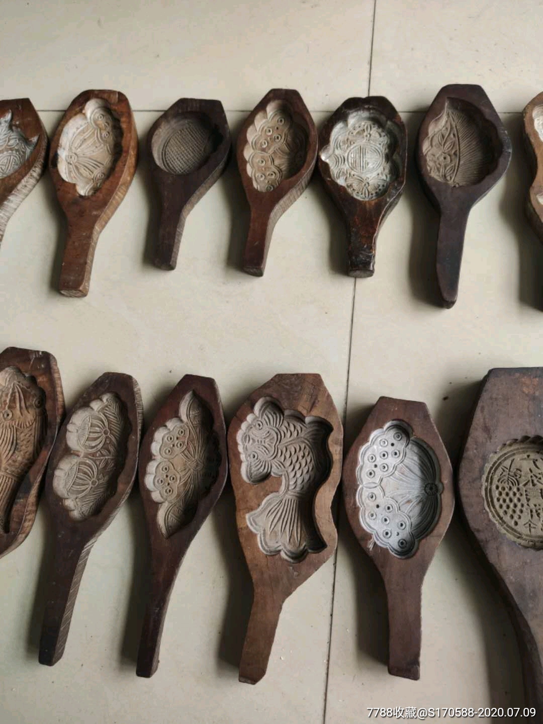 民俗物件印模火烧模具20个手工雕刻保存完整品相一流包老