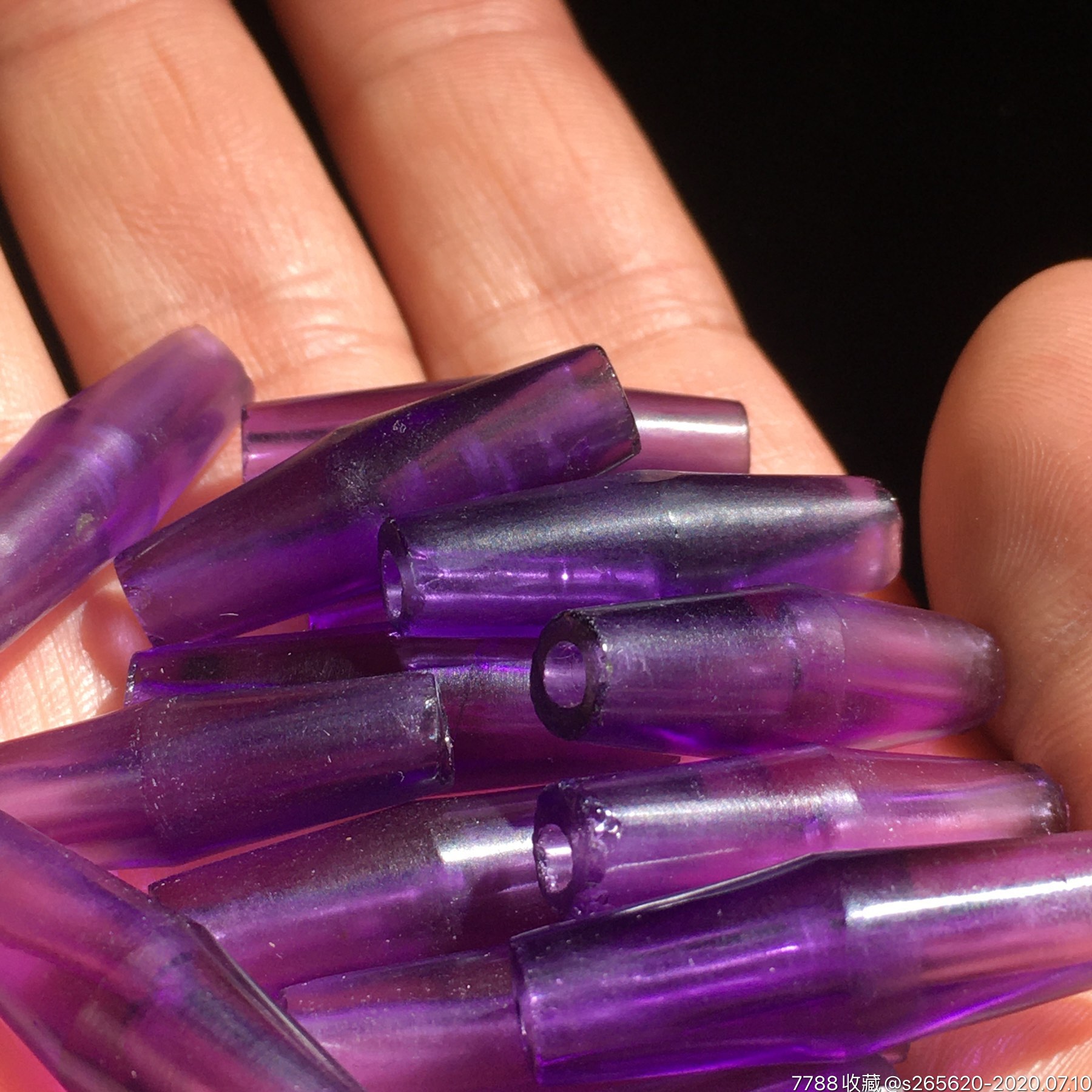 紫水晶竹节管珠