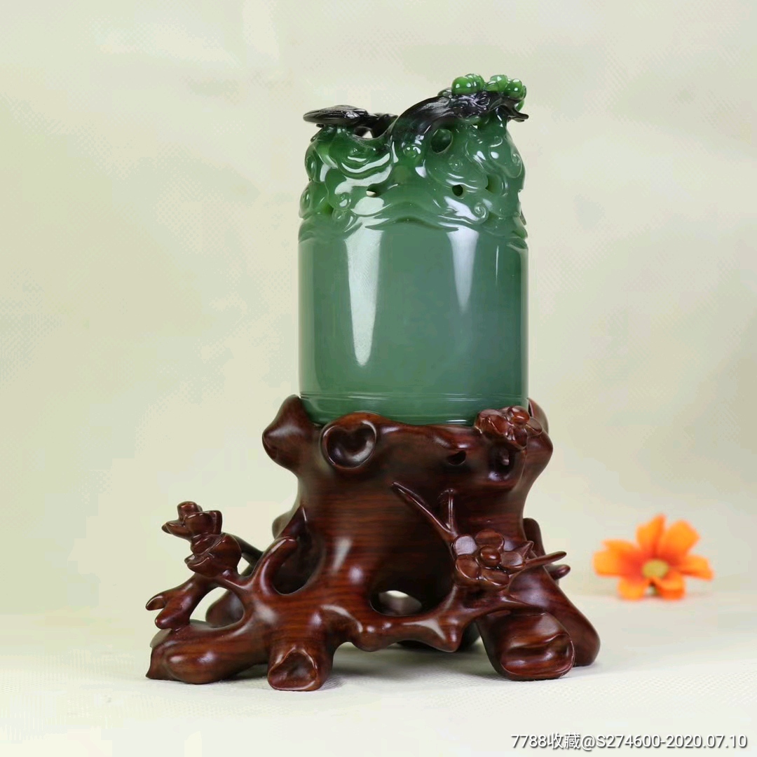 顶级和田碧玉摆件,不可复制,土豪老板来