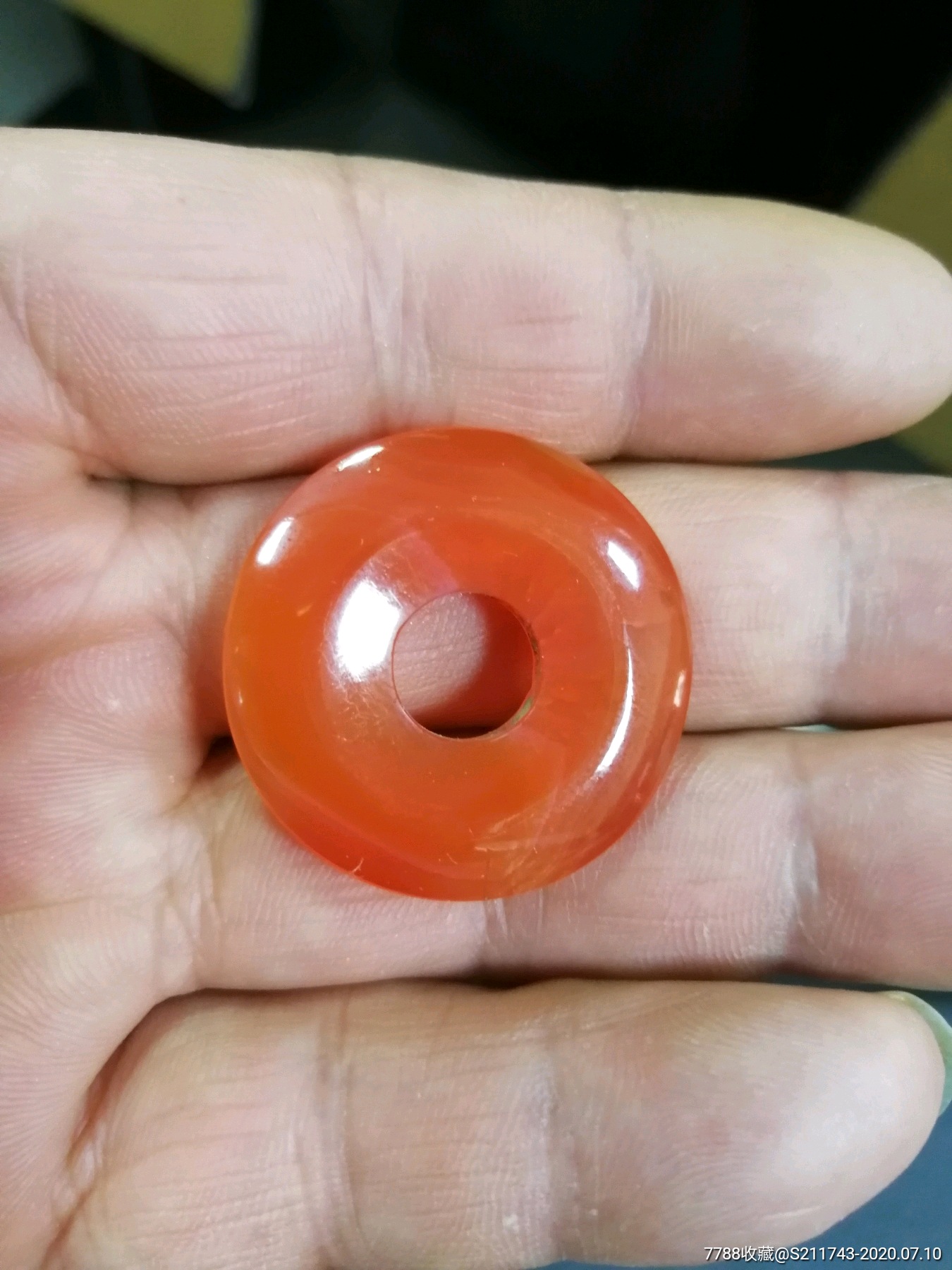 下乡收获老红玛瑙平安扣!