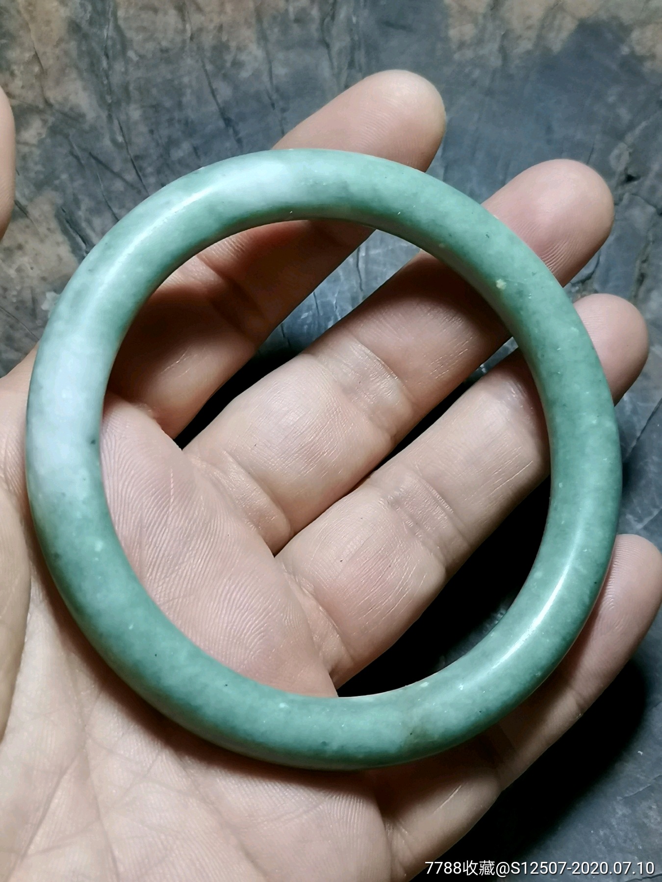 老镯子,蓝田玉,清朝,其他种类,手镯/手链,无图案_第3张_7788蓝田玉