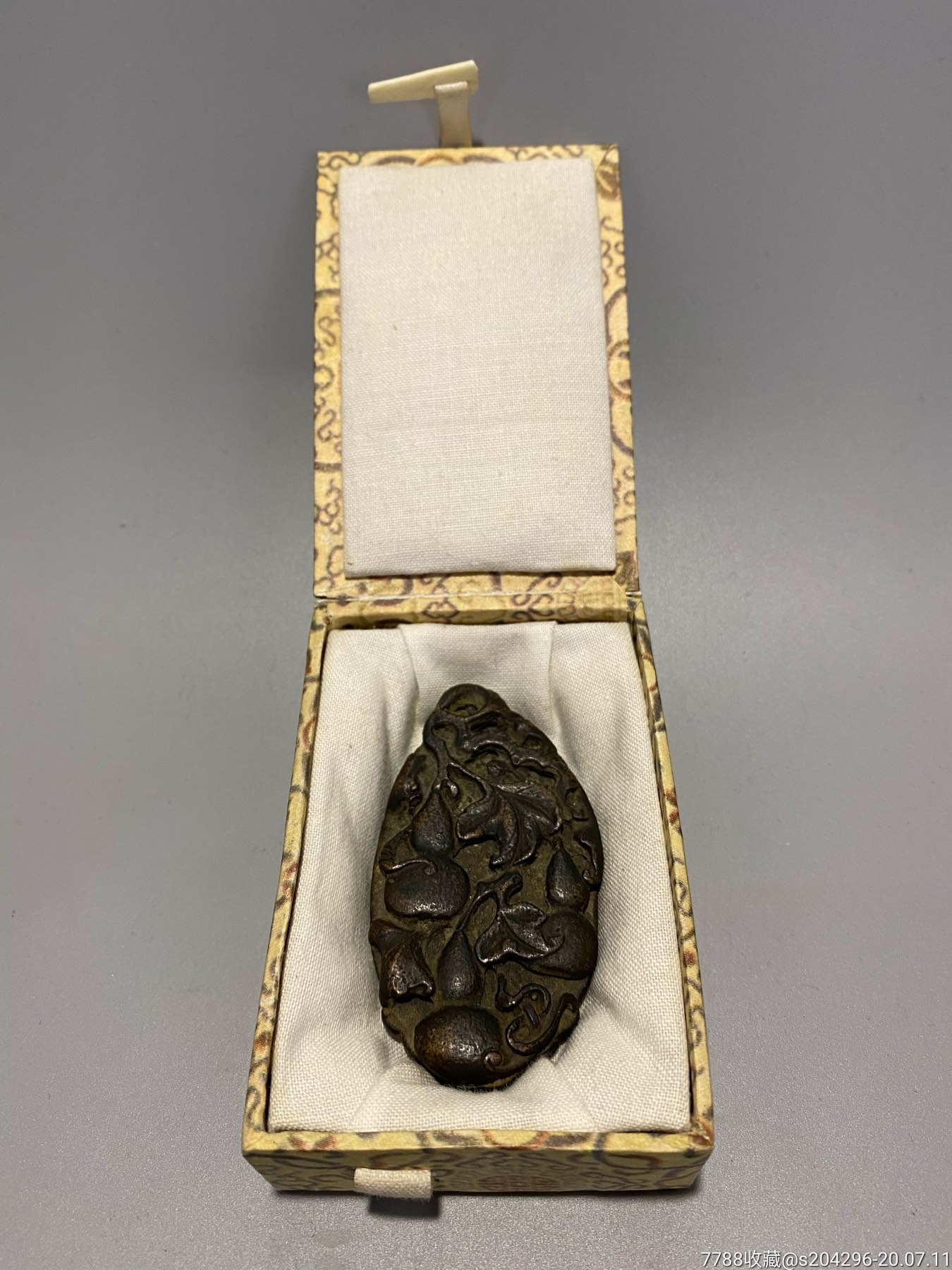 清代葫芦喜字铜镇纸