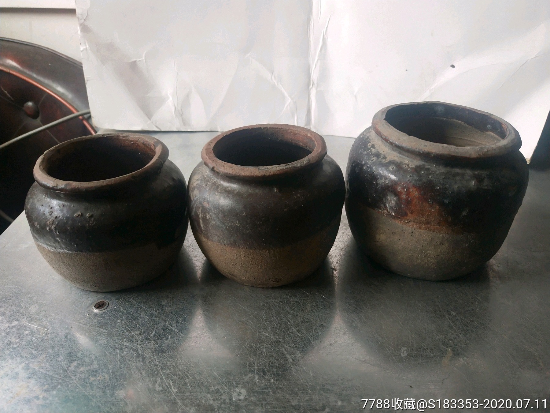 民国时期小陶罐三件