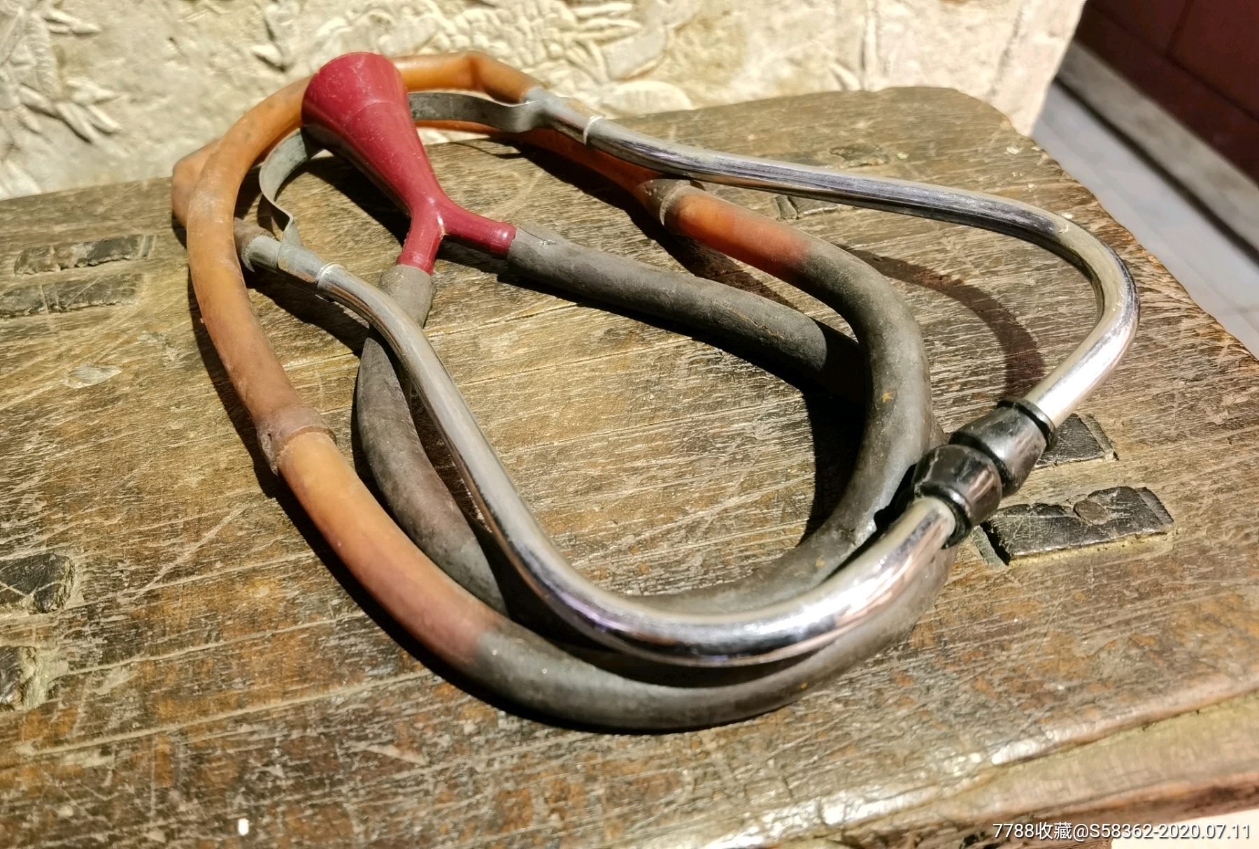民国时期漂亮的国军医院医生医疗器械赛璐璐听诊器