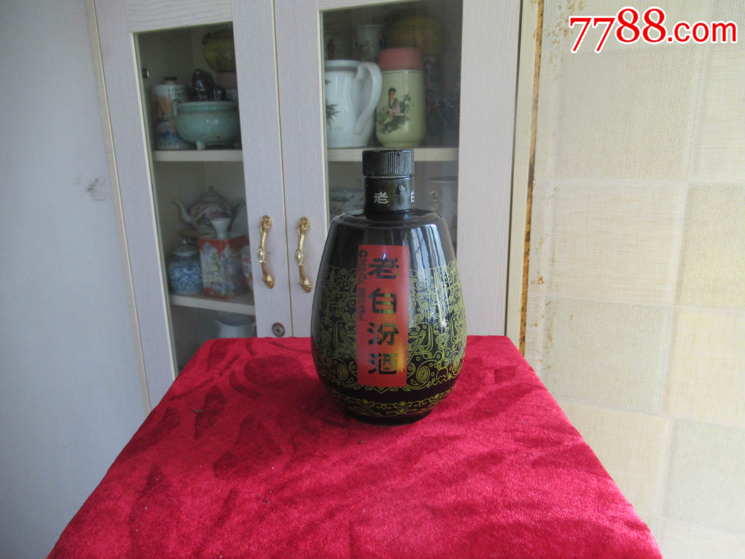 酒瓶收藏早期瓷瓶老被汾酒一斤装酒瓶完美品相