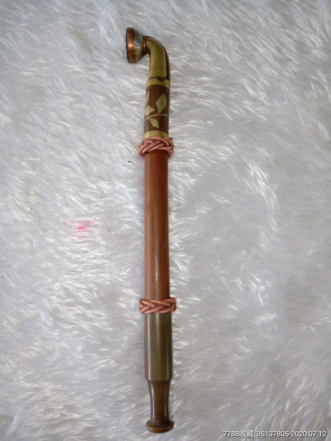 民国三色铜大烟袋全品包老