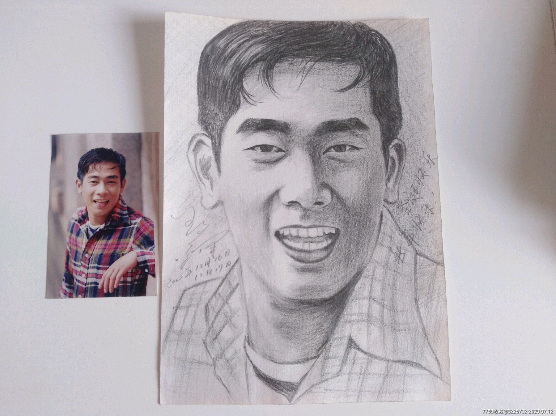 电影名星一一陈小春_素描/速写_第1张_7788字画网