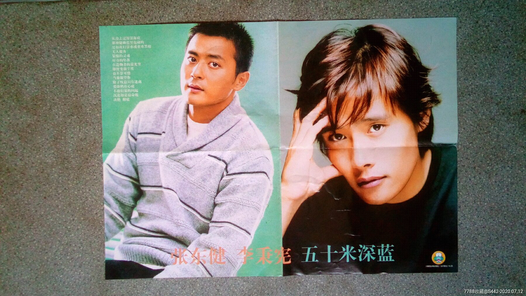 音乐海报--张东健李秉宪/张柏芝(大嘴鳄鱼当代歌坛no225)4开