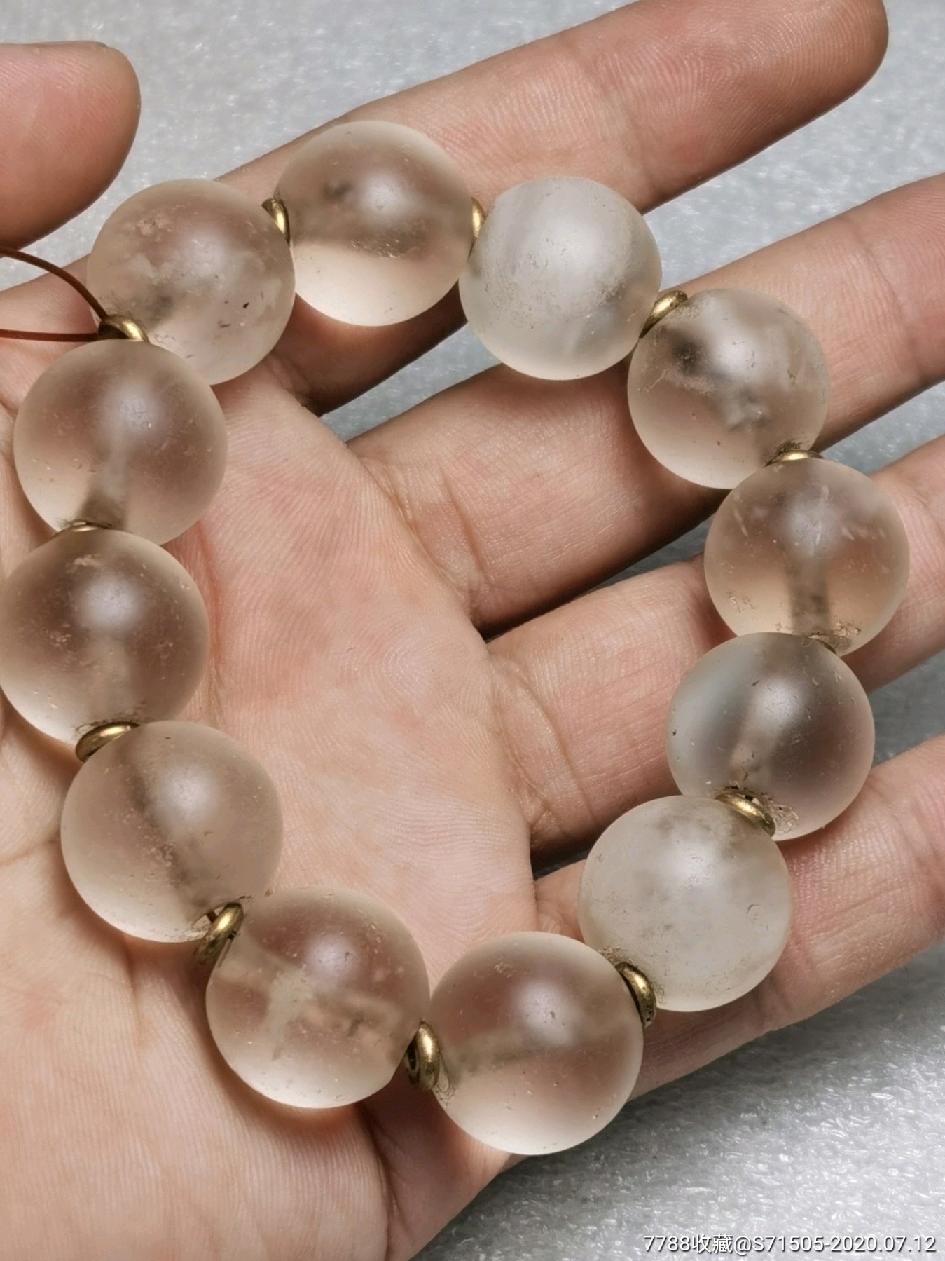 战汗老水晶珠子