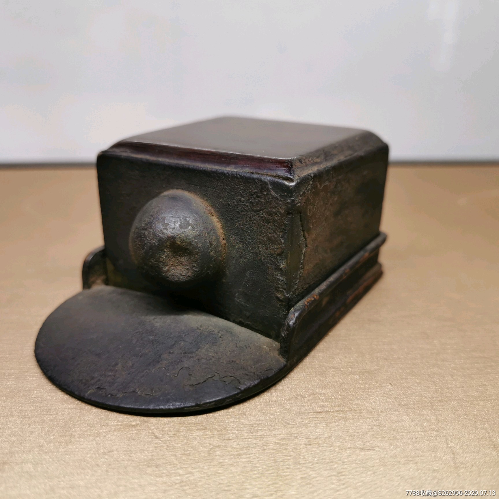 清代黄花梨印盒铜印盒文房用具印章盒