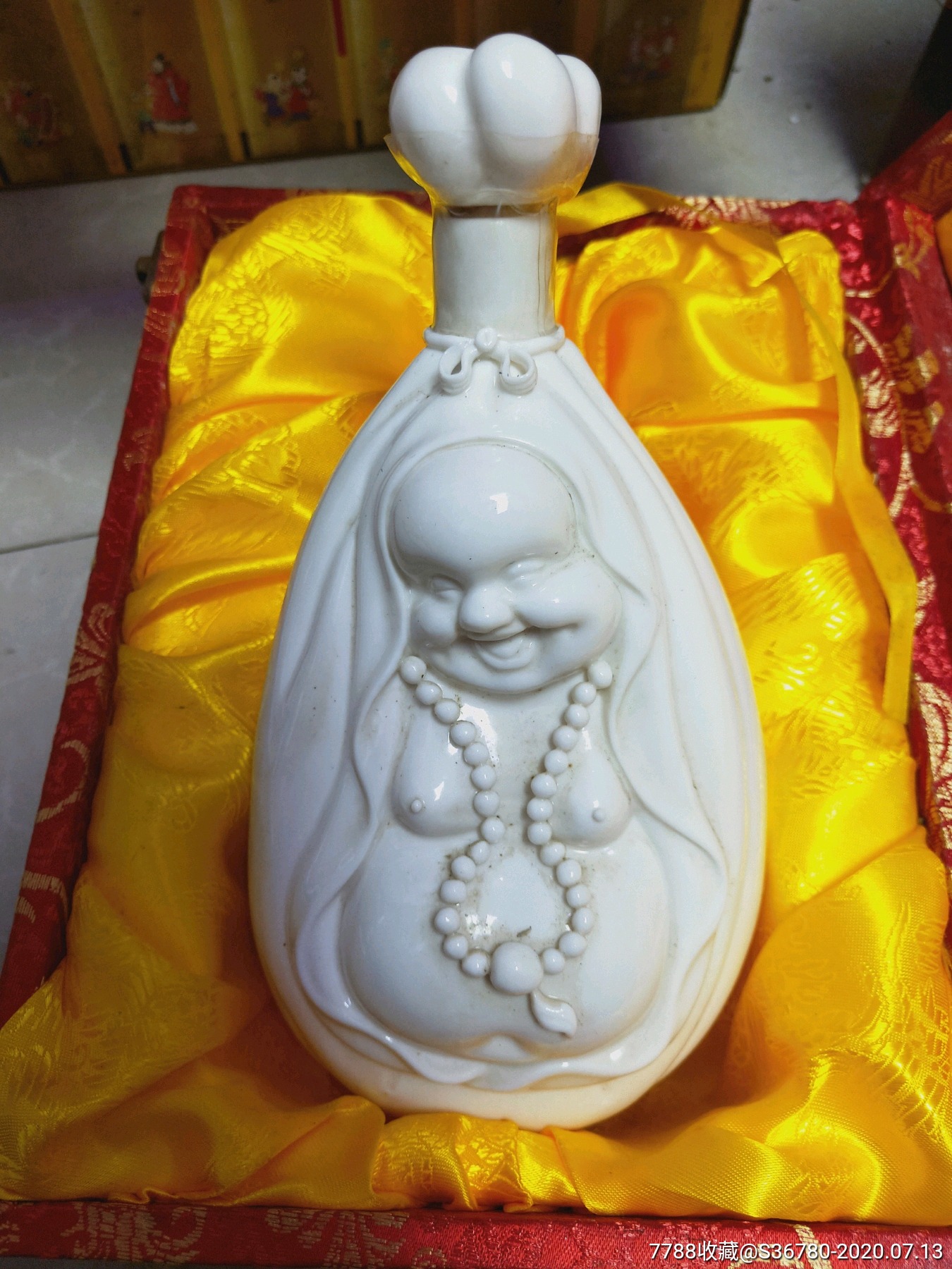 酒文化收藏品德化瓷布袋佛珍藏酒