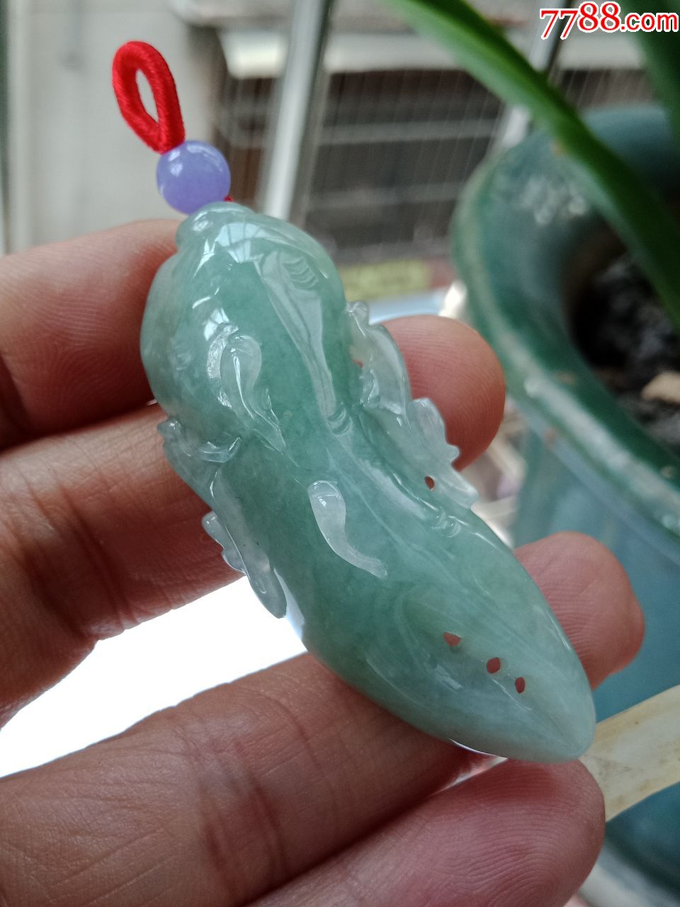 翡翠冰种1854-a5八方来财挂件(送证书)