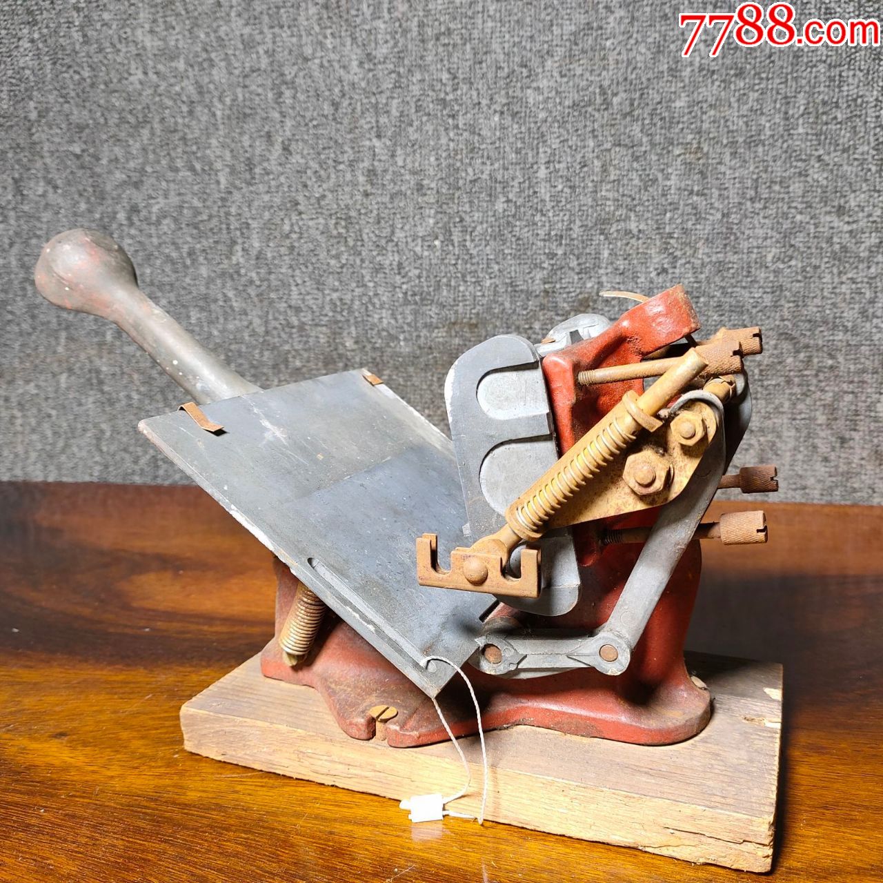 西洋古董小型手摇凸版印刷机名片印刷机adana牌老式印刷设备收藏-油印