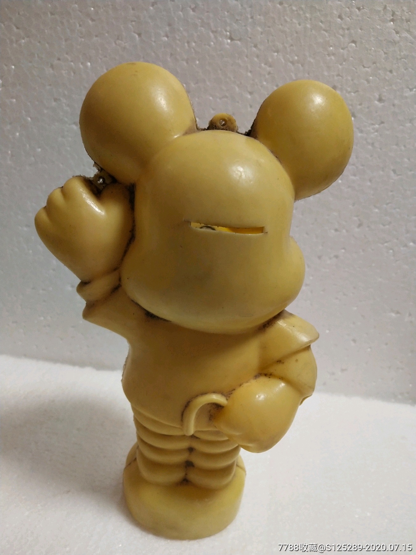 80年代塑料米老鼠储蓄存钱罐怀旧真品老货